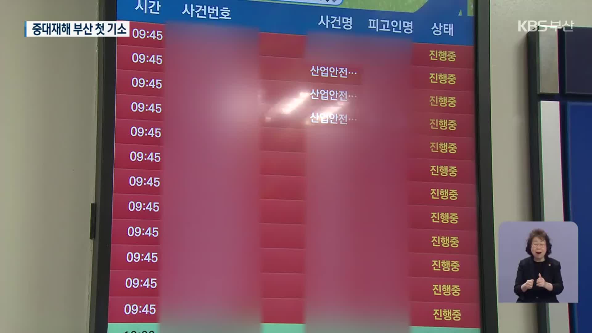 부산 ‘노동자 사망’ 업체 대표 중대재해 첫 기소