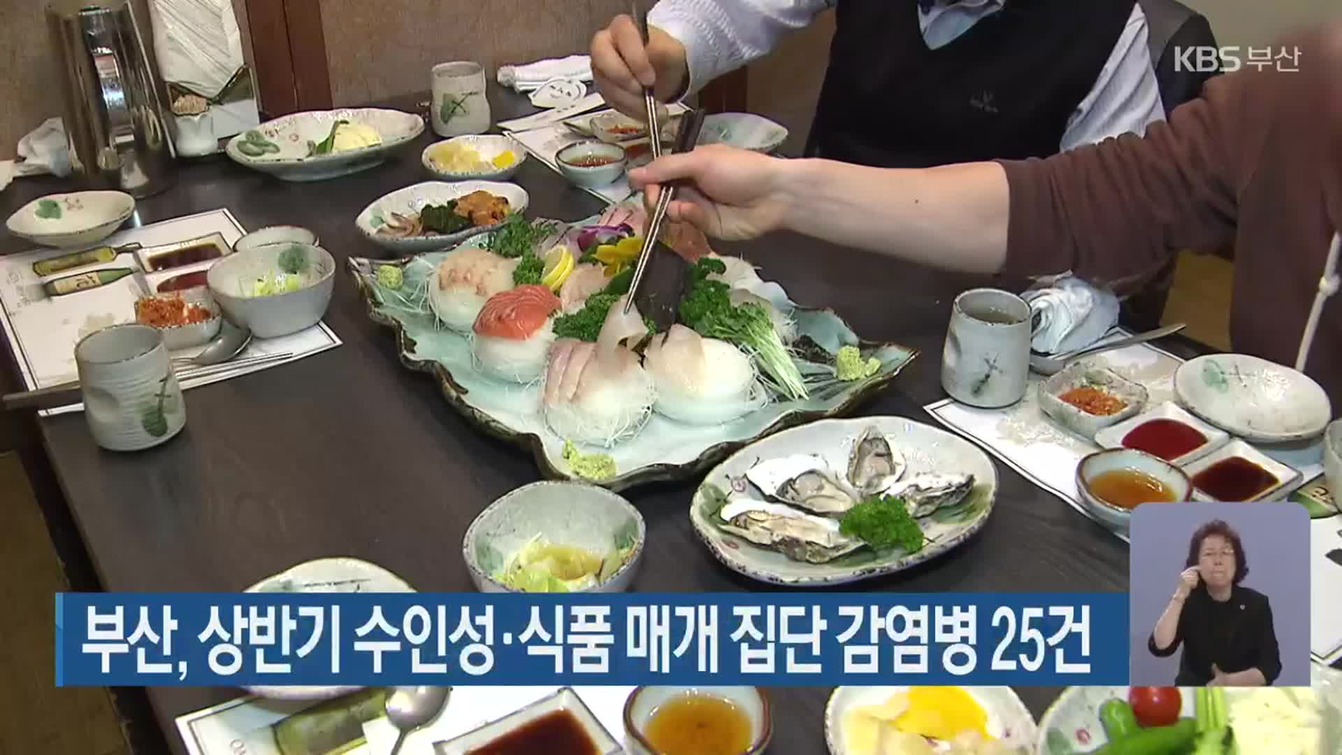 부산, 상반기 수인성·식품 매개 집단 감염병 25건