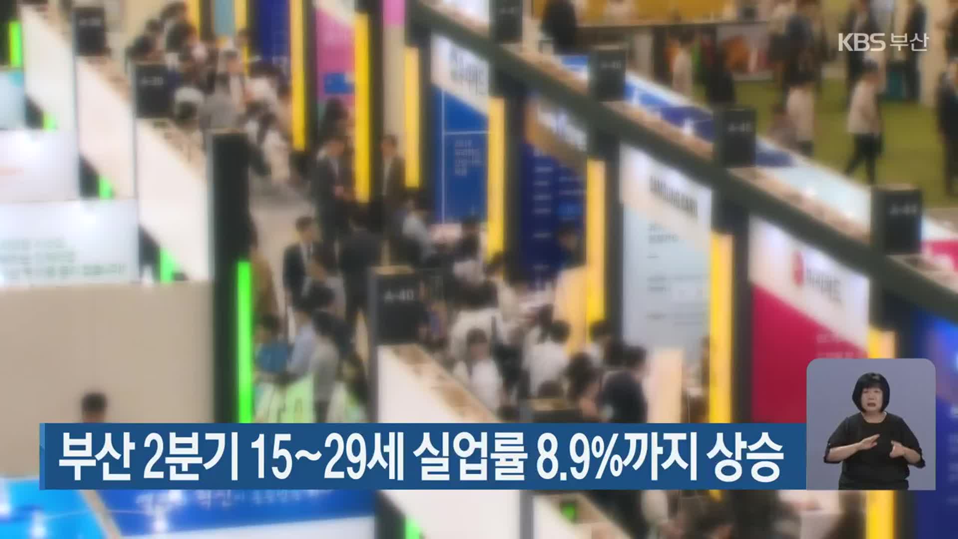 부산 2분기 15~29세 실업률 8.9%까지 상승