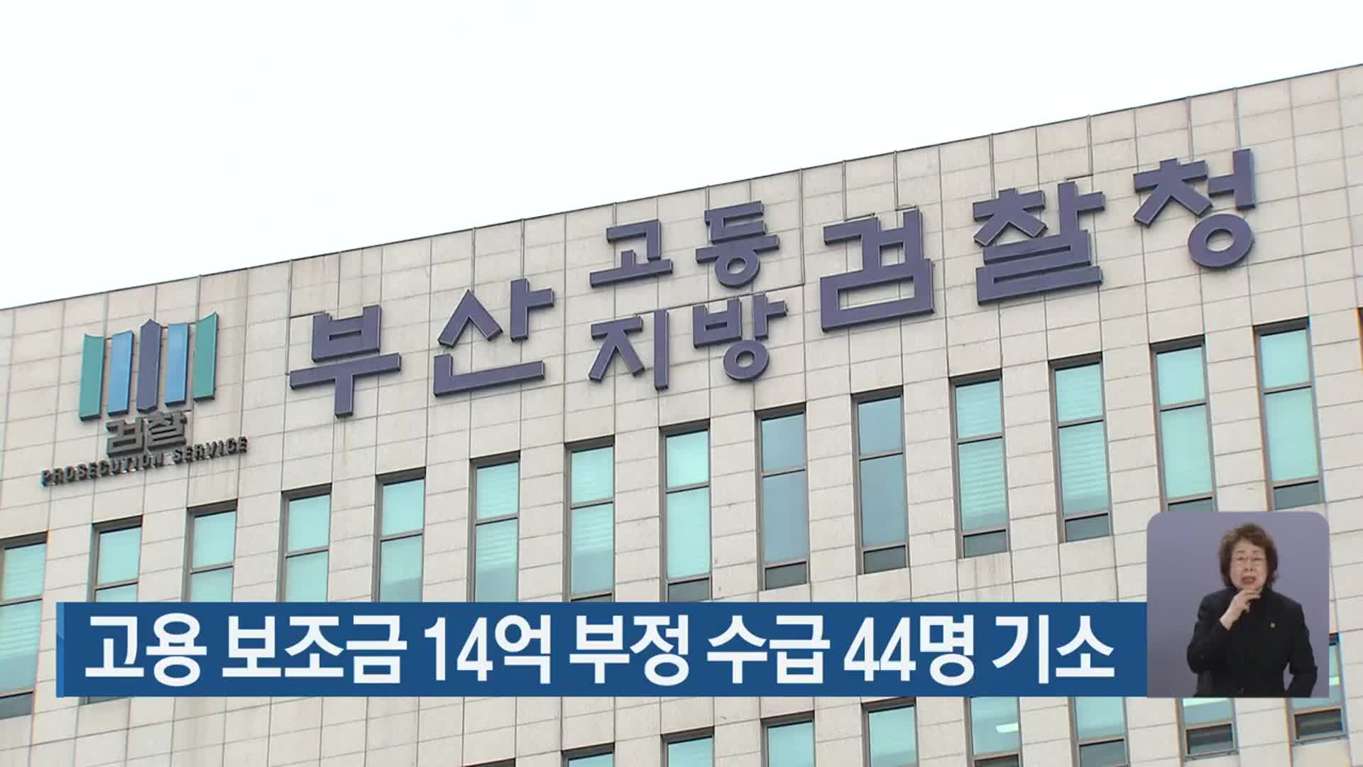 고용 보조금 14억 부정 수급 44명 기소