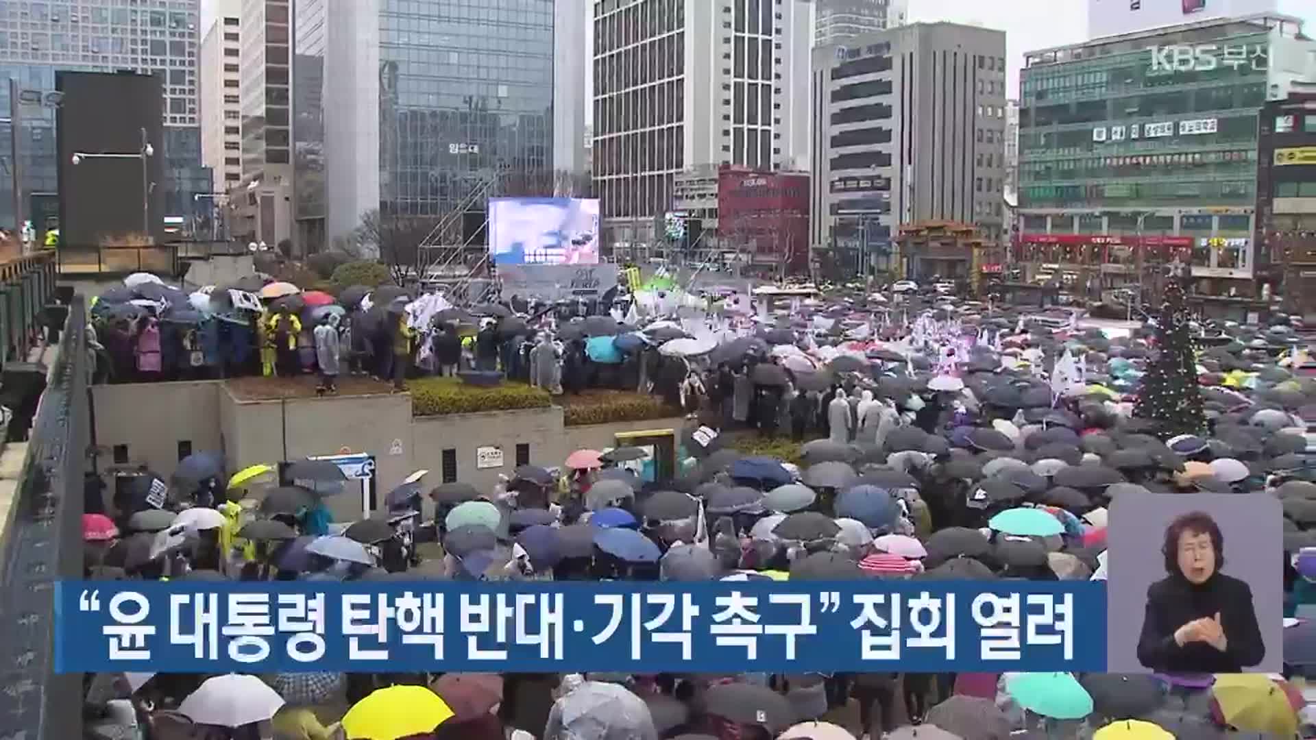 “윤 대통령 탄핵 반대·기각 촉구” 집회 열려