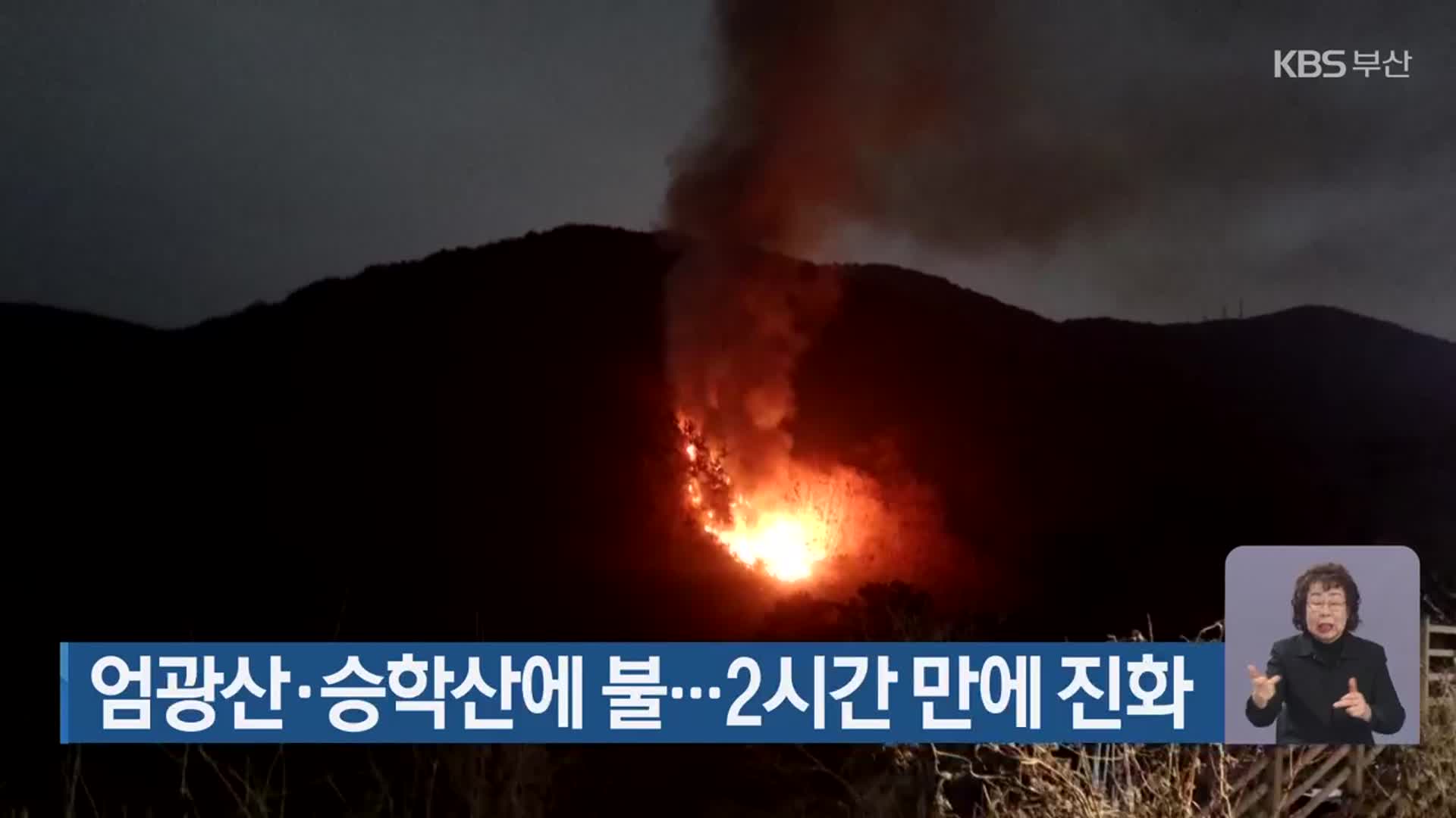 엄광산·승학산에 불…2시간 만에 진화