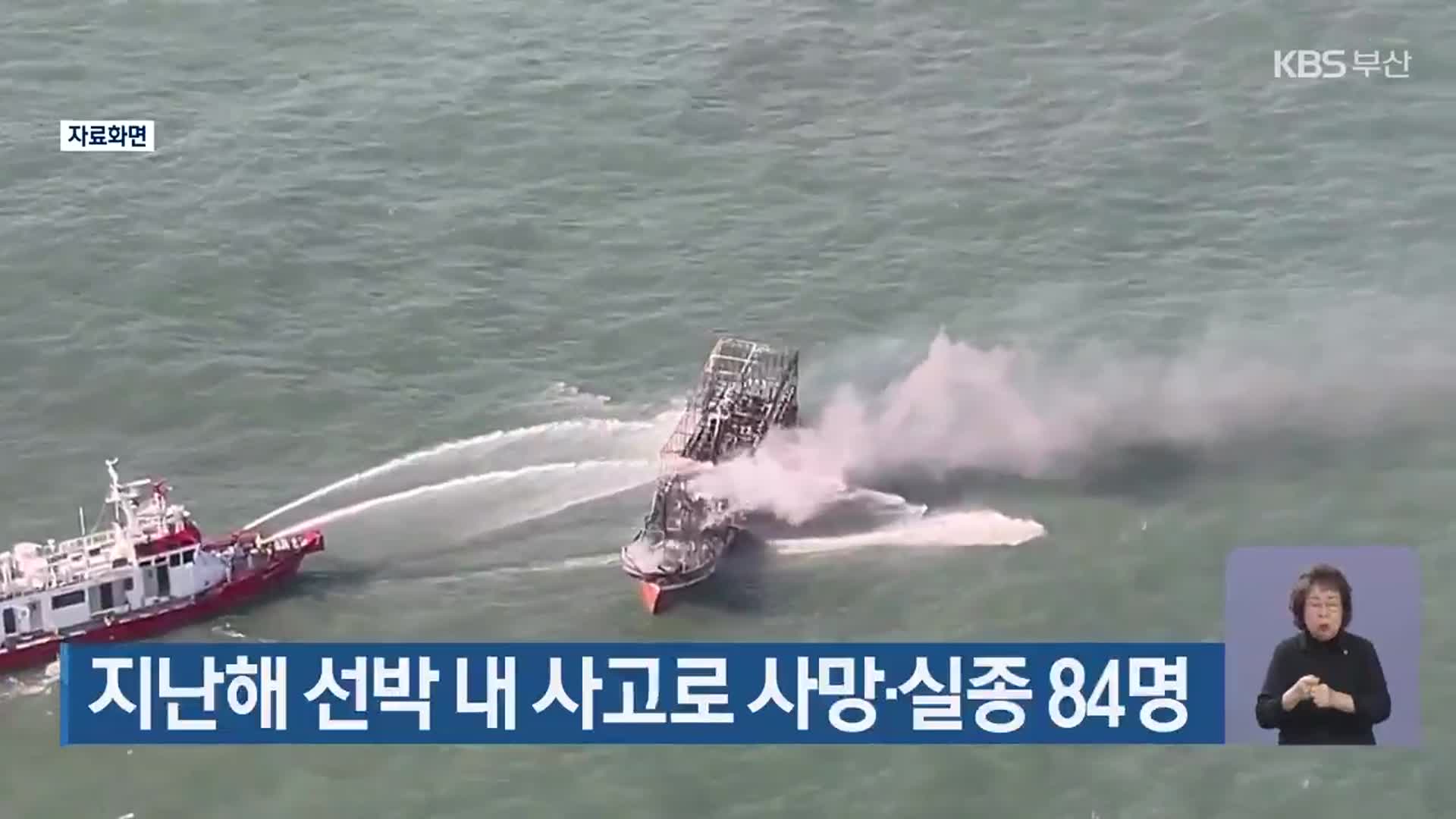 지난해 선박 내 사고로 사망·실종 84명