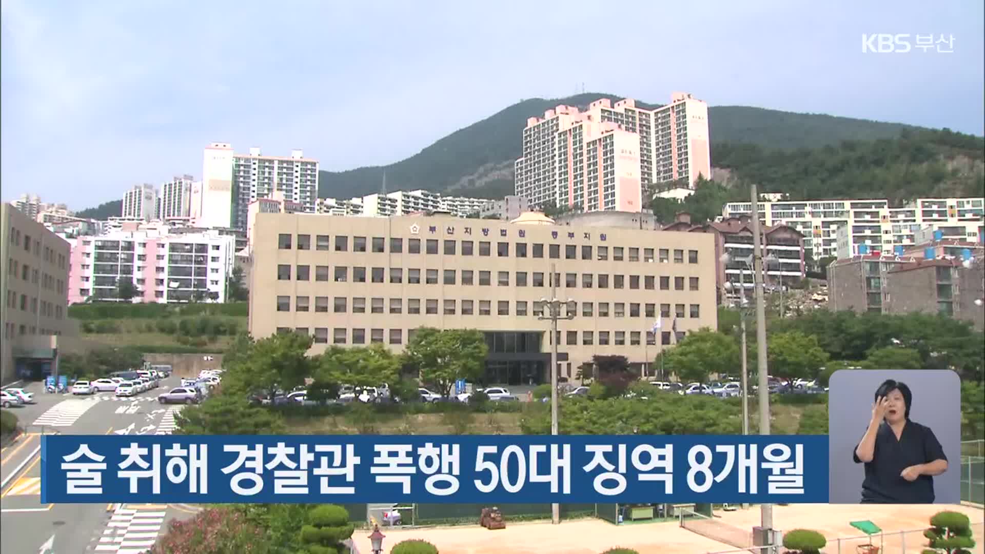 술 취해 경찰관 폭행 50대 징역 8개월