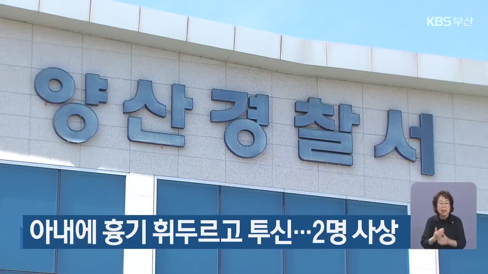아내에 흉기 휘두르고 투신…2명 사상