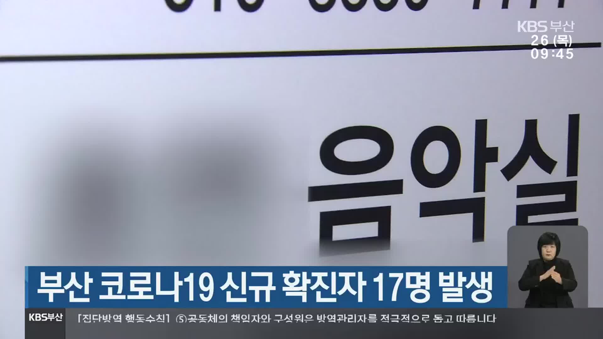 부산 코로나19 신규 확진자 17명 발생