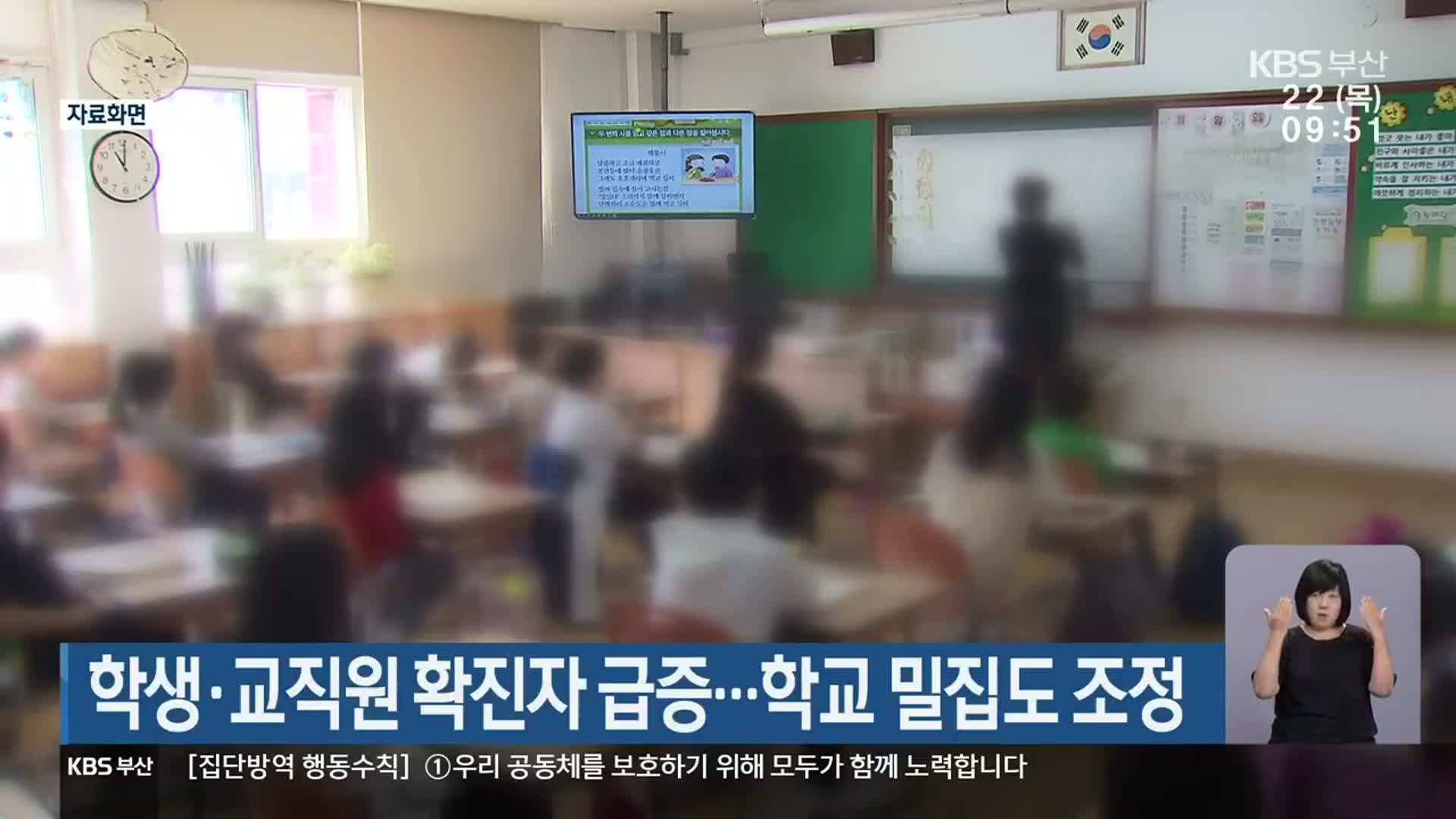 부산 학생·교직원 확진자 급증…학교 밀집도 조정