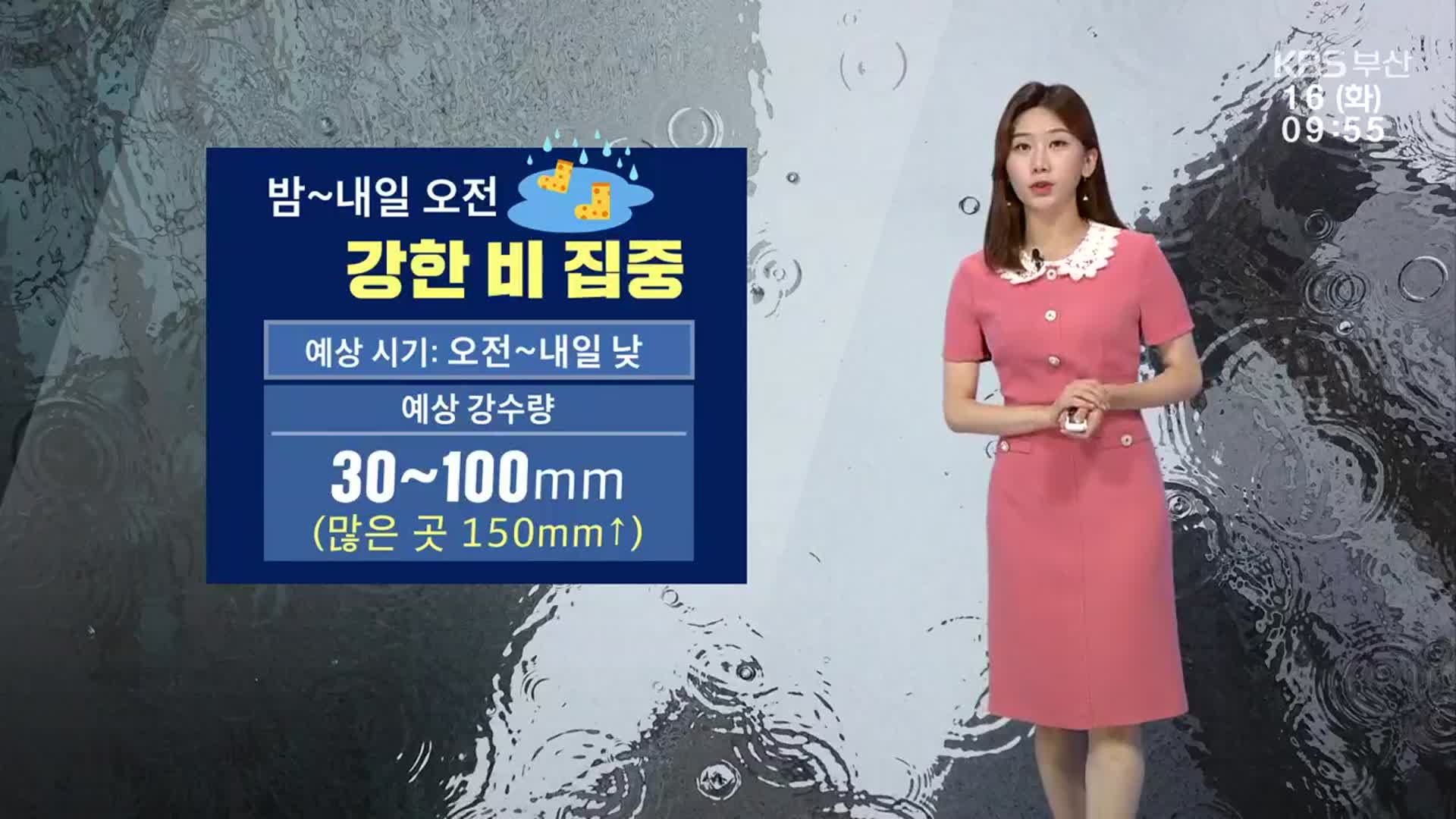 [날씨] 부산 밤부터 강한 비…낮 기온 28~29도 머물러