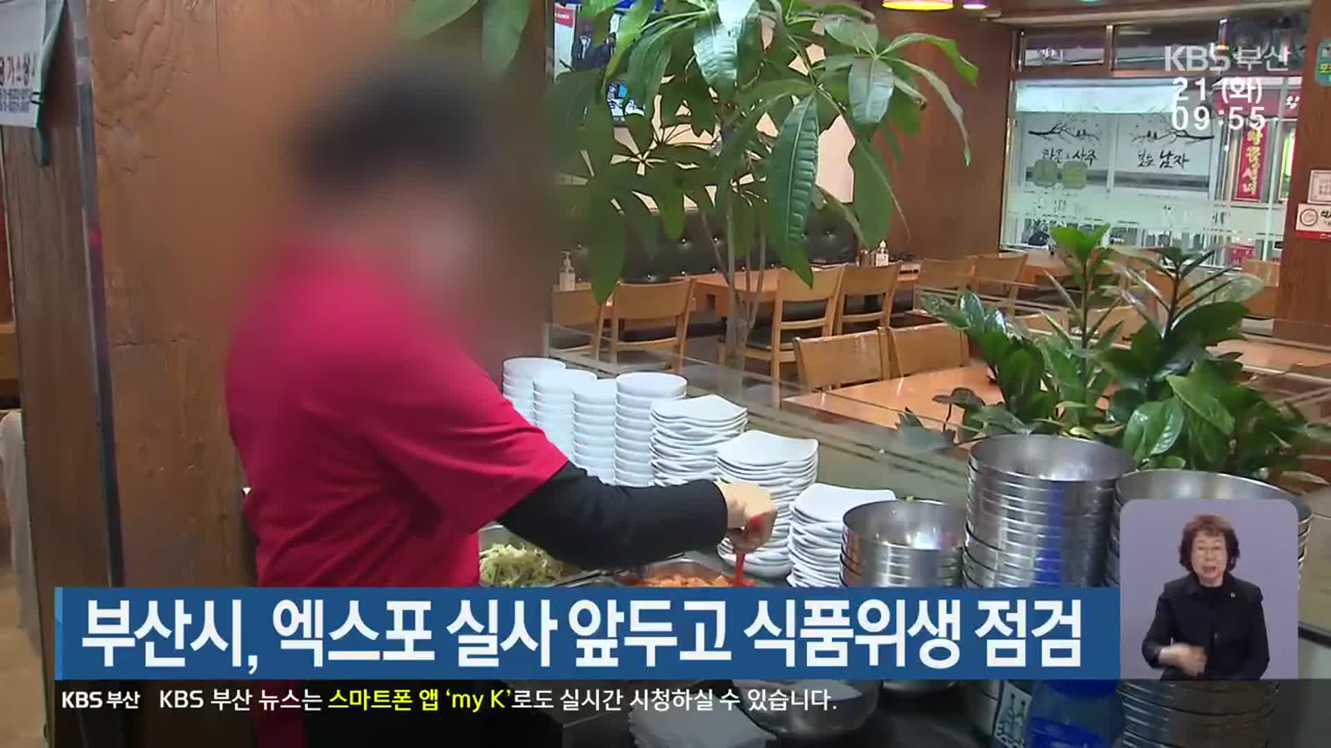 부산시, 엑스포 실사 앞두고 식품위생 점검