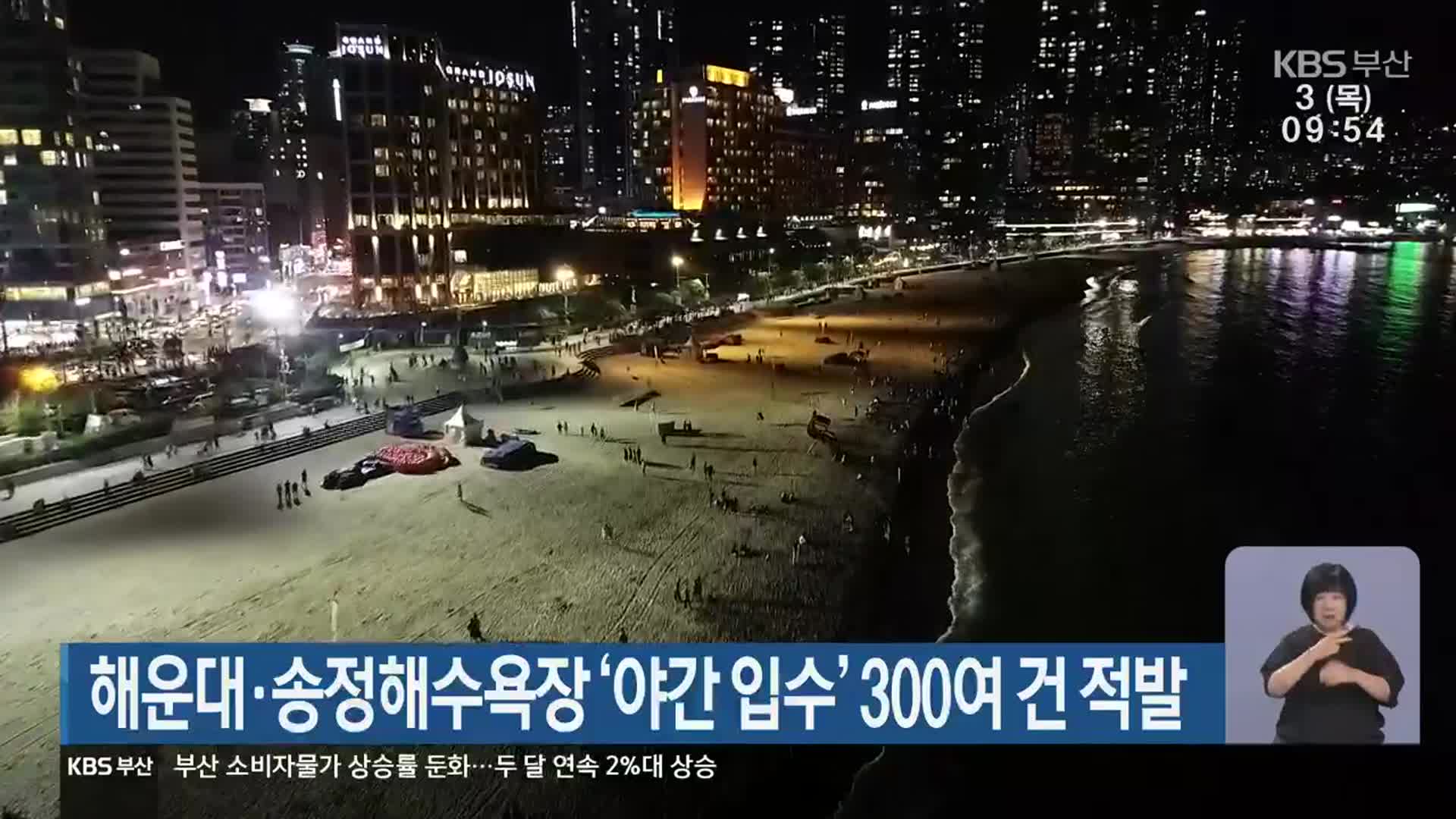 해운대·송정해수욕장 ‘야간 입수’ 300여 건 적발