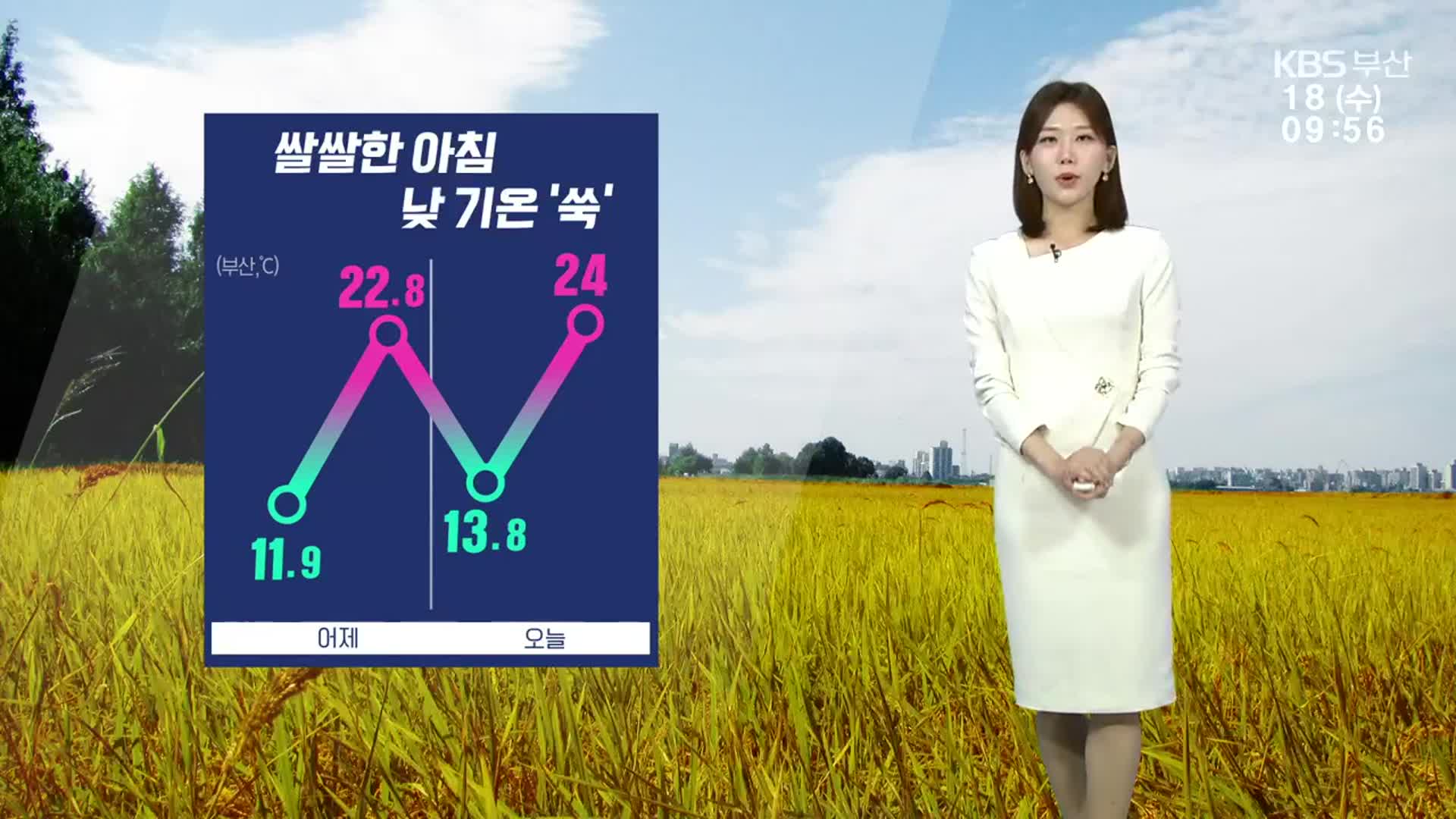 [날씨] 부산 쌀쌀한 아침…큰 일교차, 건강관리 유의