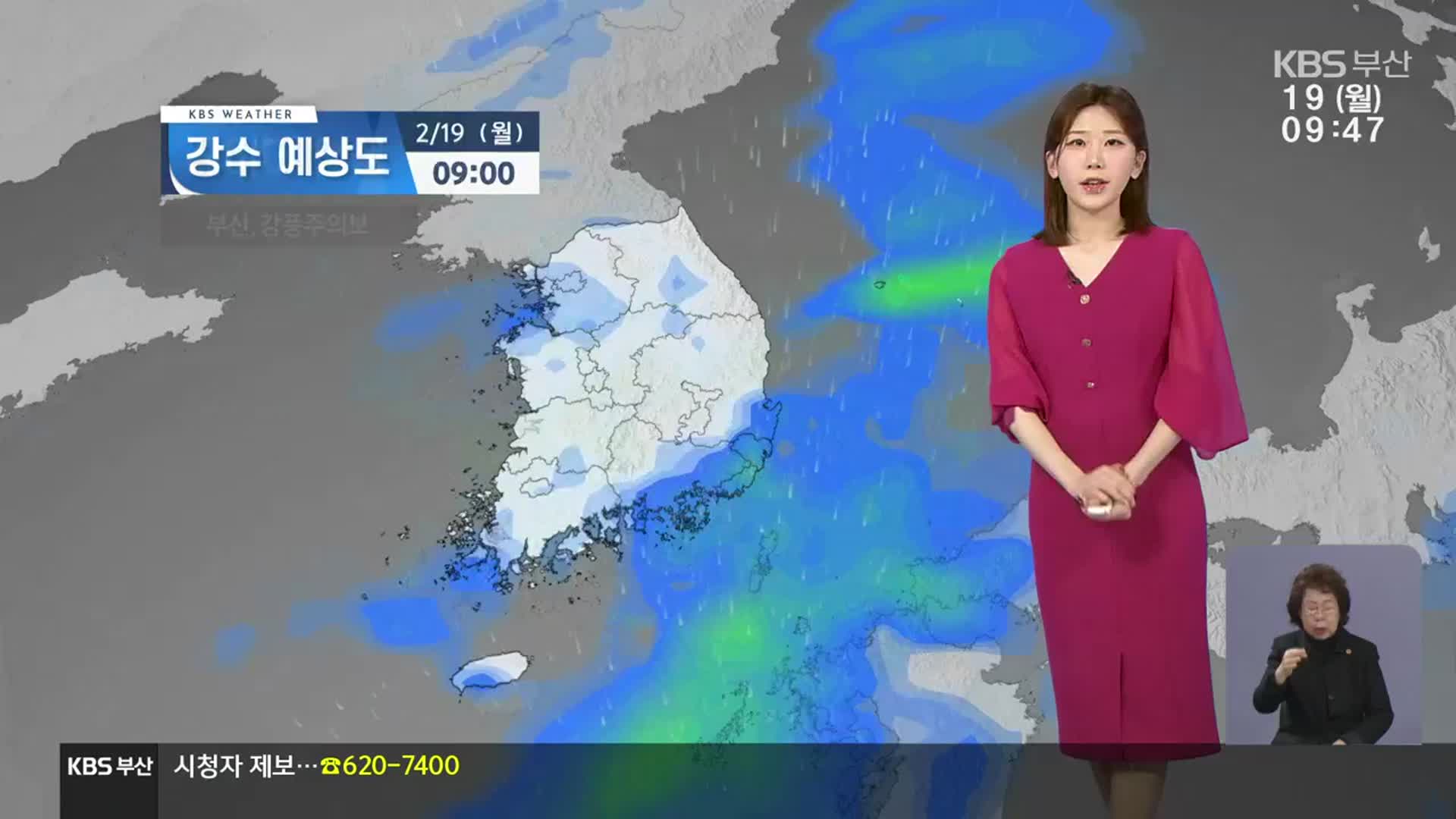 [날씨] 부산 돌풍 동반 최대 60mm 비…안전 사고 유의