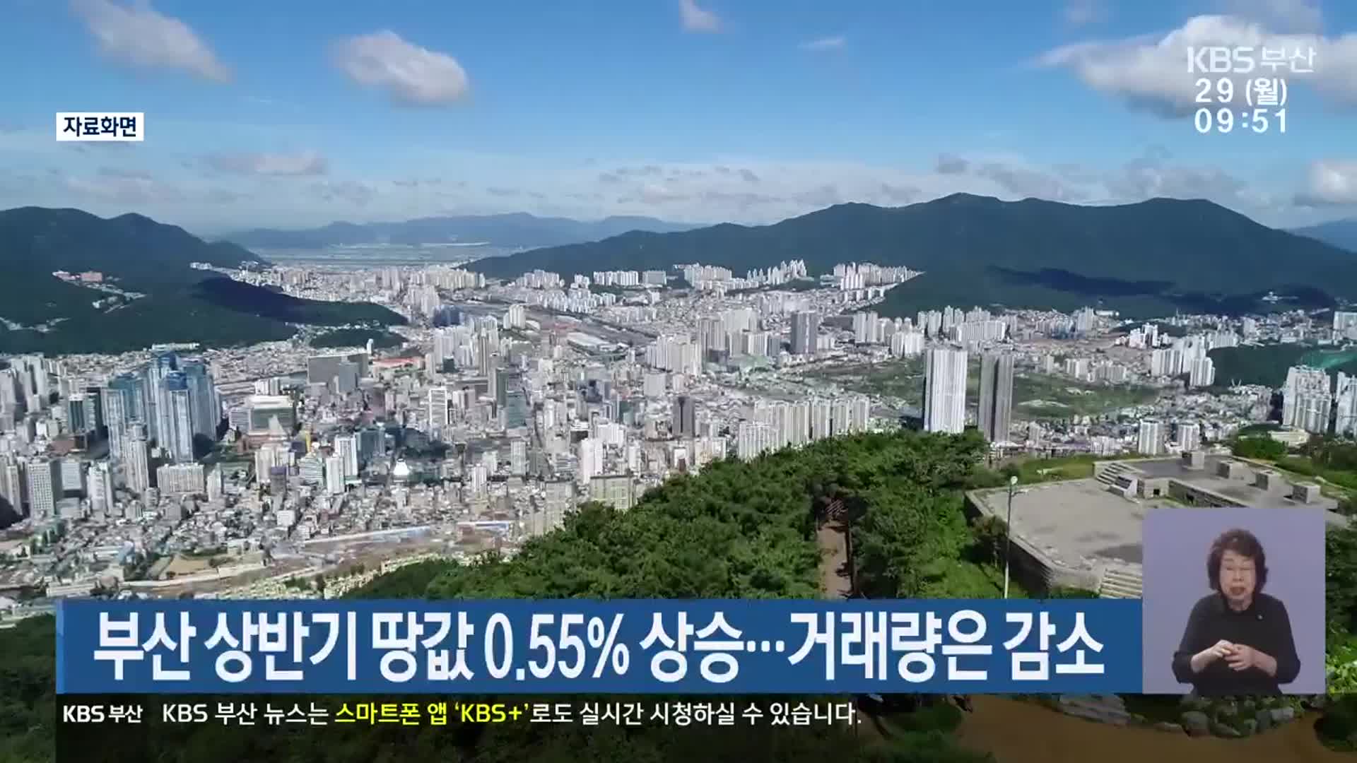 부산 상반기 땅값 0.55% 상승…거래량은 감소