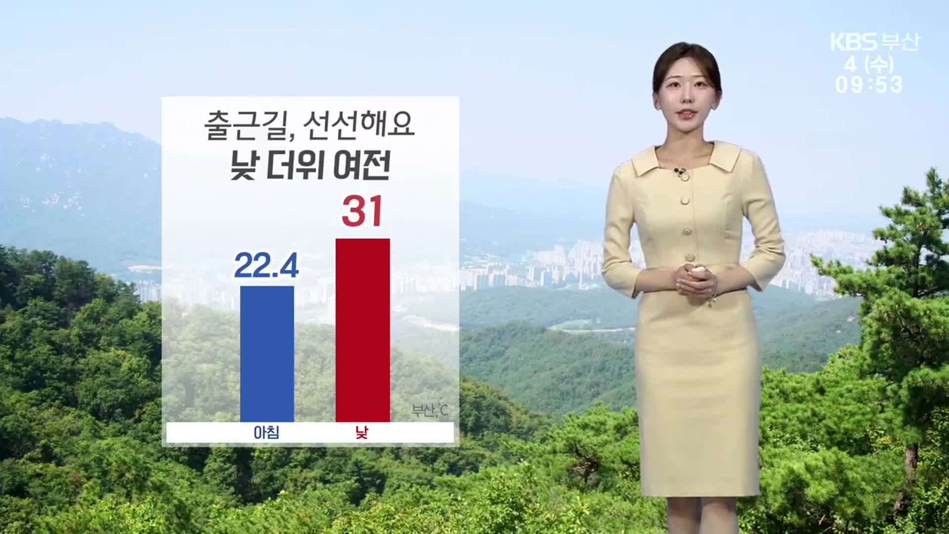 [날씨] 부산 출근길, 선선해요…낮 더위 여전