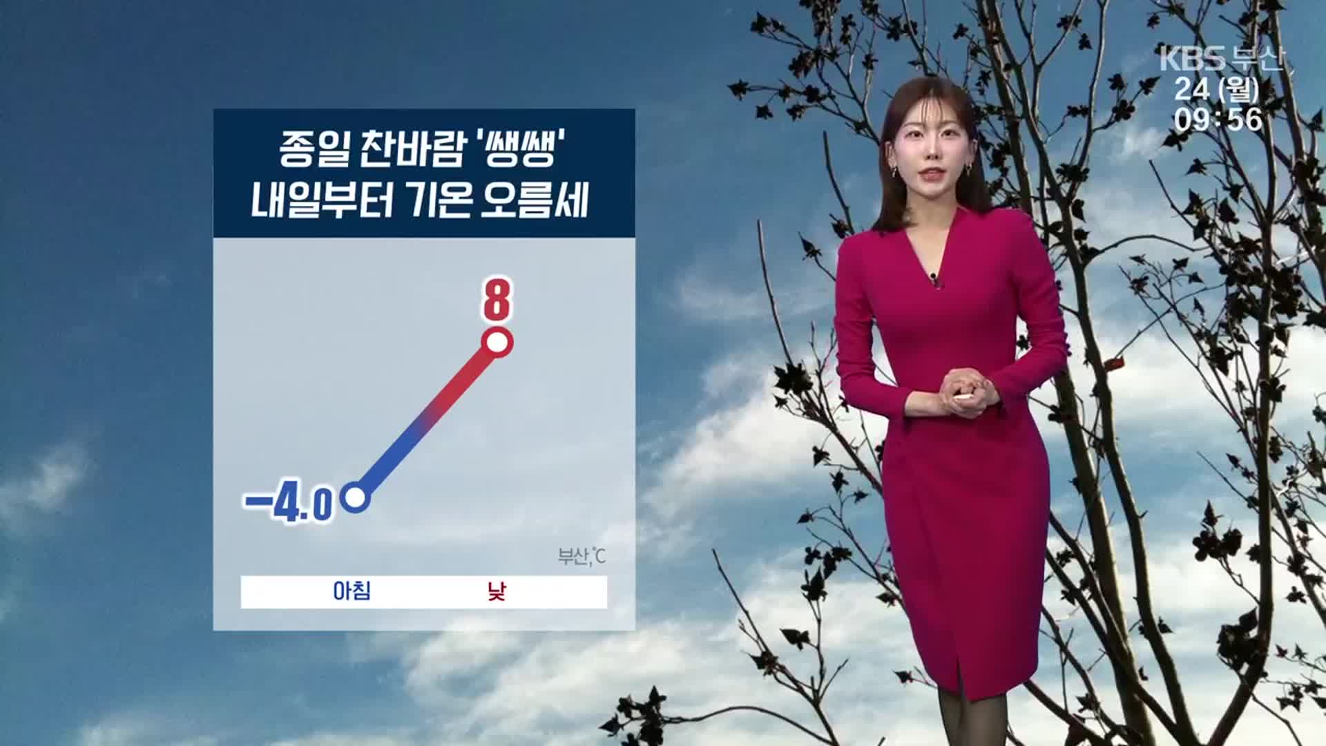 [날씨] 부산 종일 찬바람 ‘쌩쌩’…대기 건조 ‘불 조심’