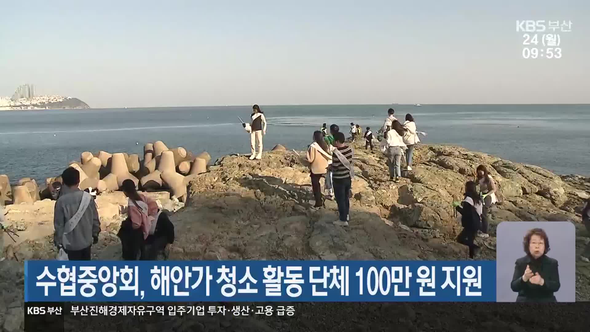 수협중앙회, 해안가 청소 활동 단체 100만 원 지원