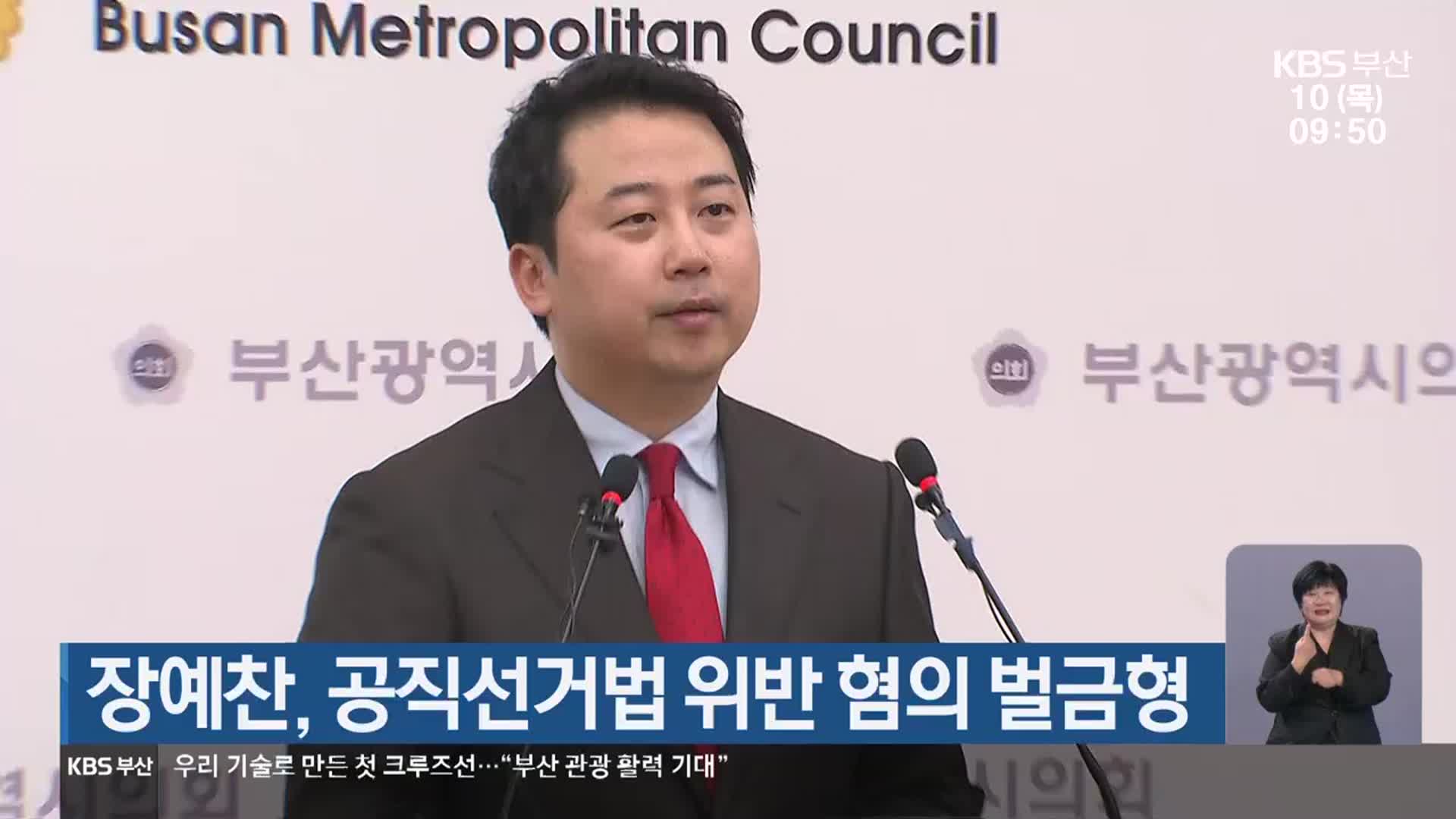 장예찬, 공직선거법 위반 혐의 벌금형