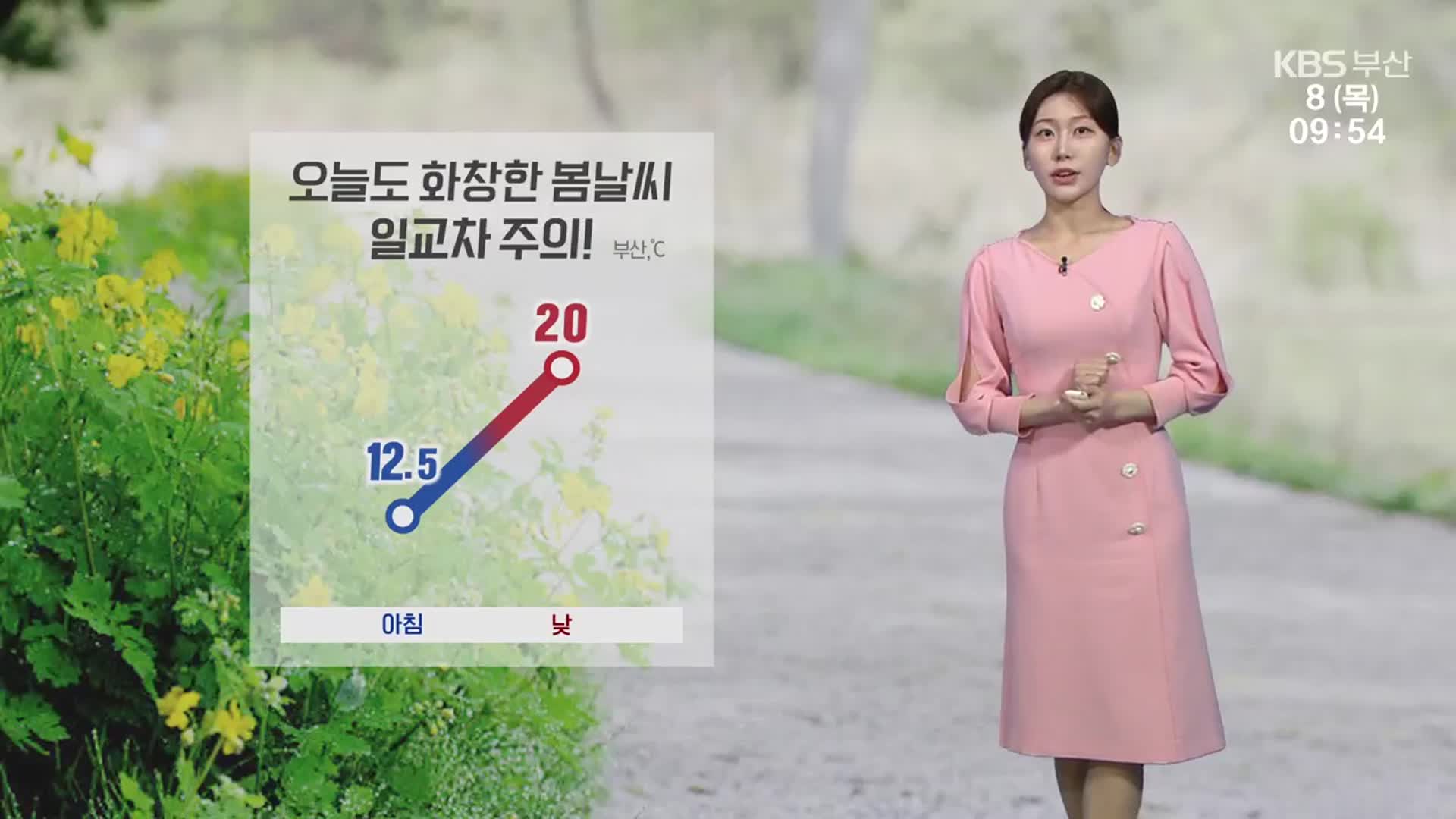 [날씨] 부산 오늘도 화창한 봄…내일은 강하고 많은 비