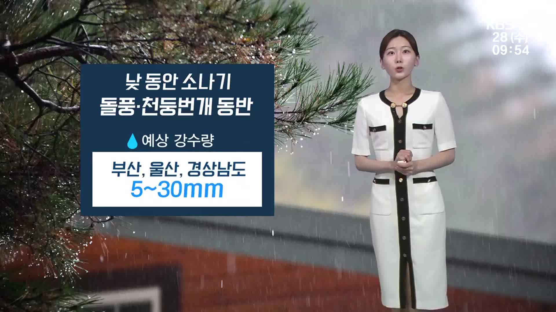 [날씨] 부산 낮 동안 소나기…큰 일교차 주의
