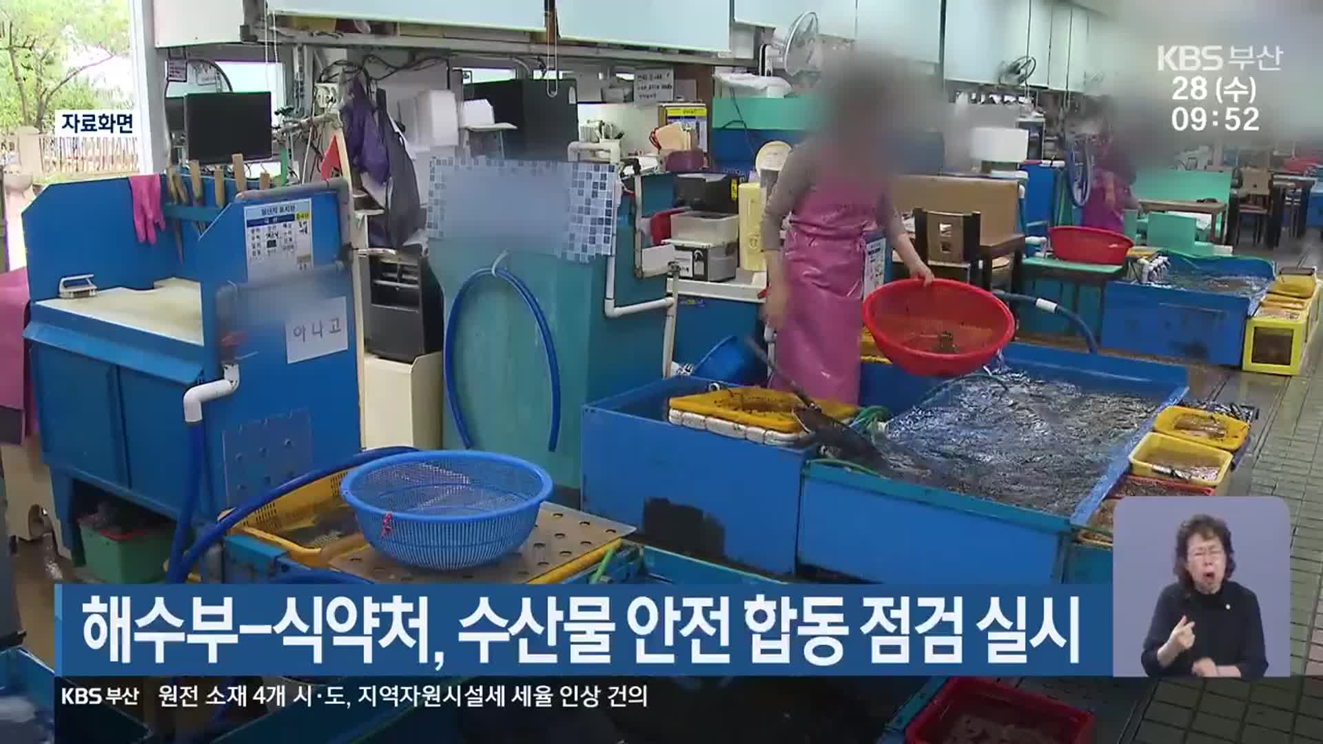 해수부-식약처, 수산물 안전 합동 점검 실시