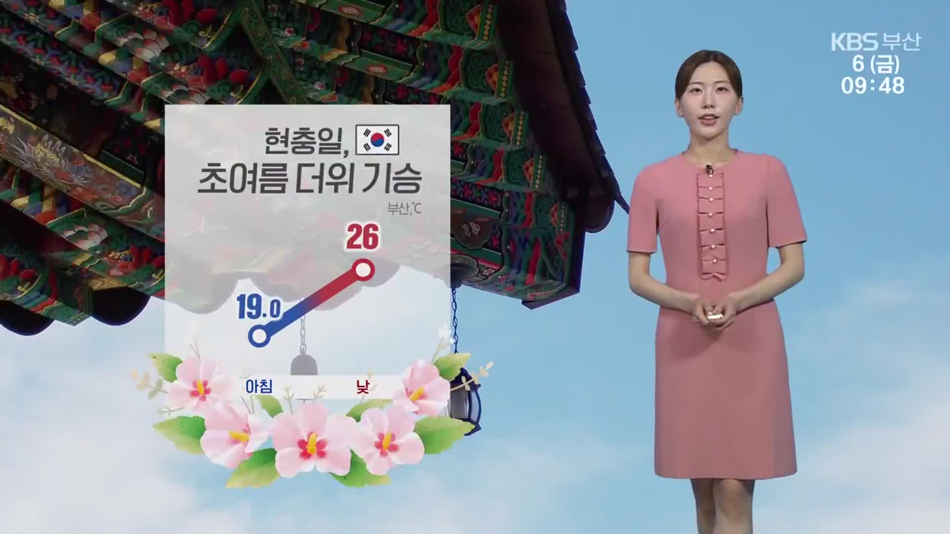 [날씨] 현충일, 부산 더위 기승…낮 최고 26도, 자외선 지수 ‘매우 높음’