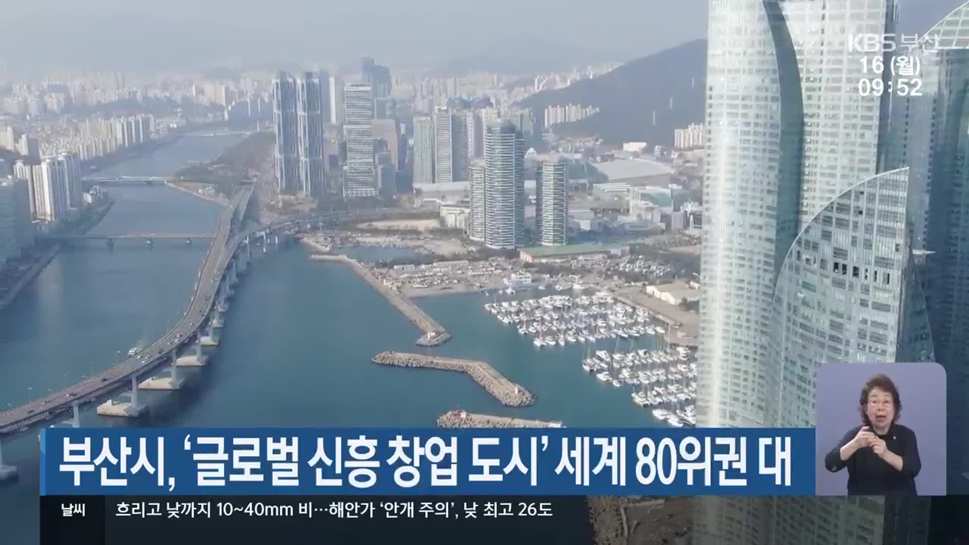 부산시, ‘글로벌 신흥 창업도시’ 세계 80위권 대