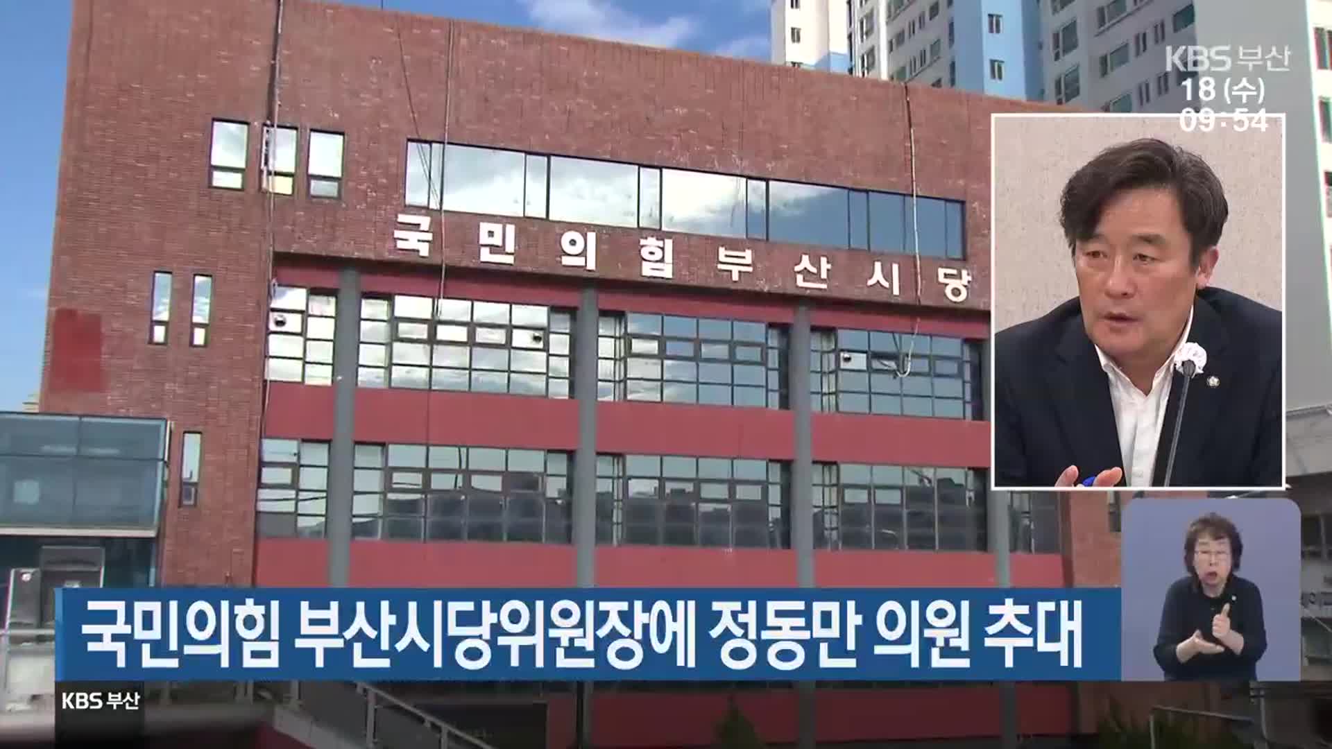 국민의힘 부산시당위원장에 정동만 의원 추대