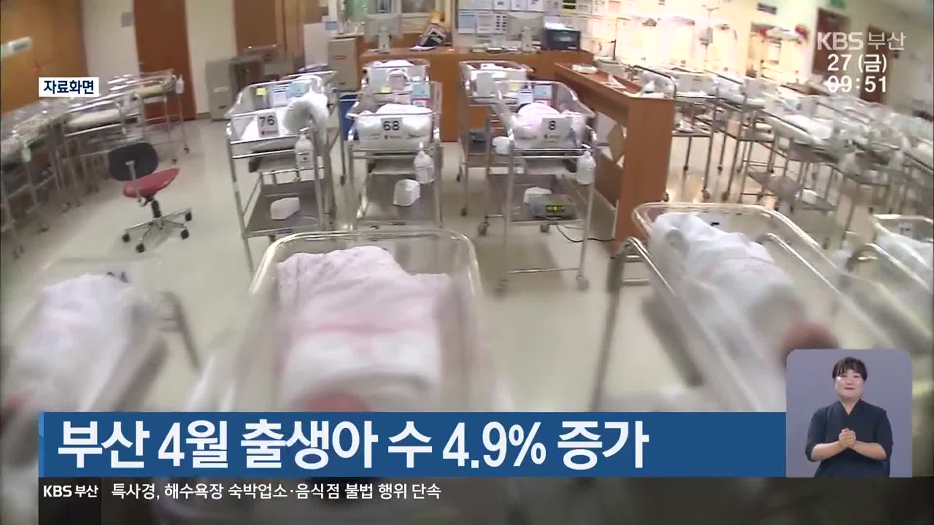 부산 4월 출생아 수 4.9% 증가