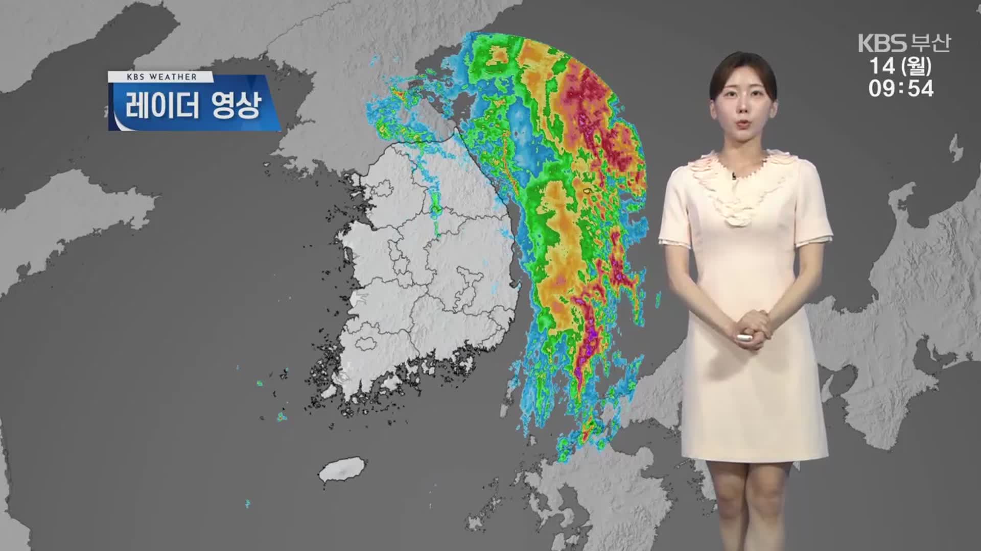 [날씨] 부산 강풍 동반 비…낮 최고 30도