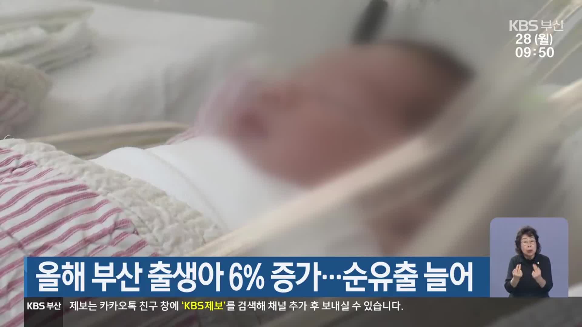 올해 부산 출생아 6% 증가…순유출 늘어