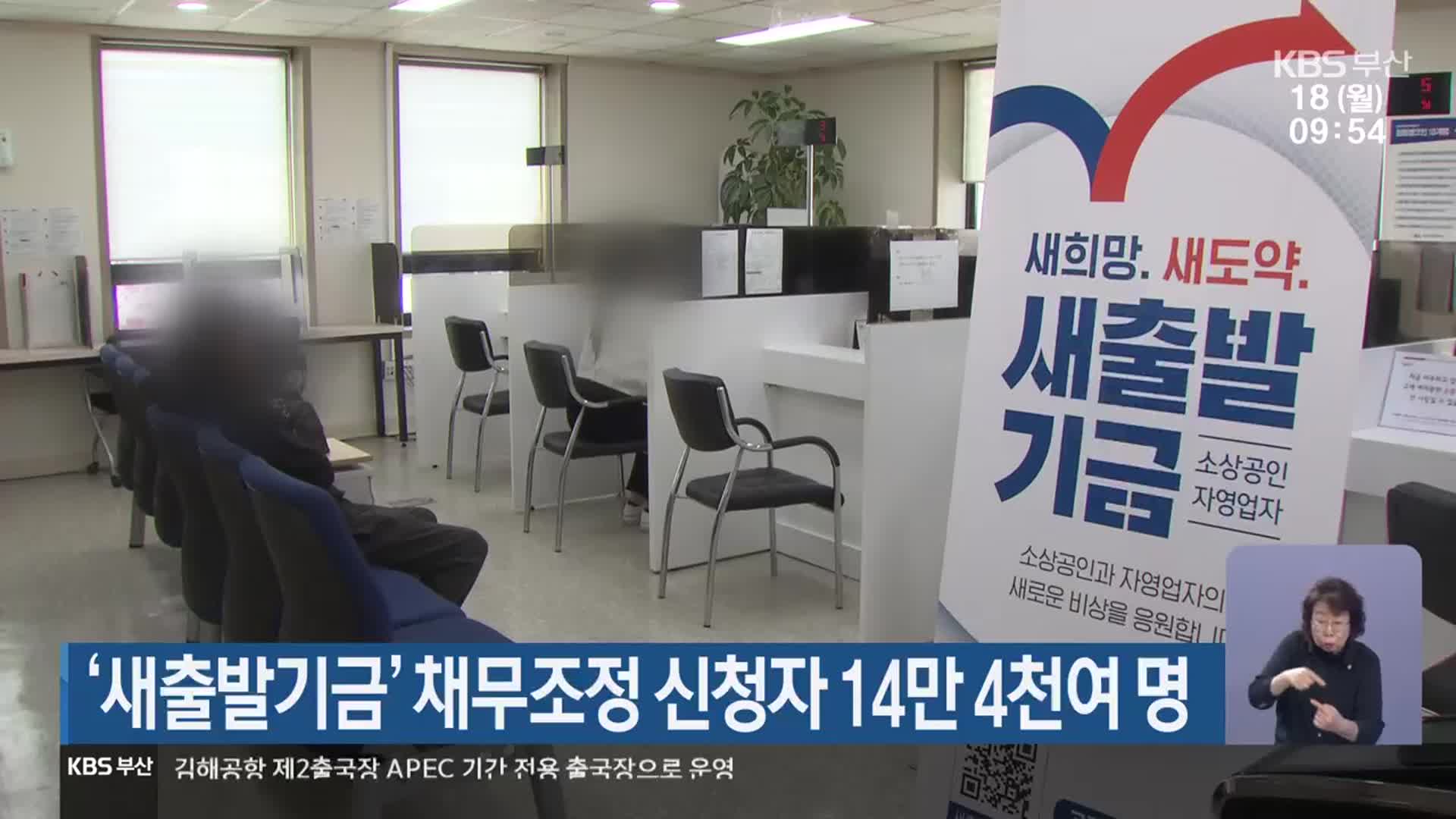 ‘새출발기금’ 채무조정 신청자 14만 4천여 명