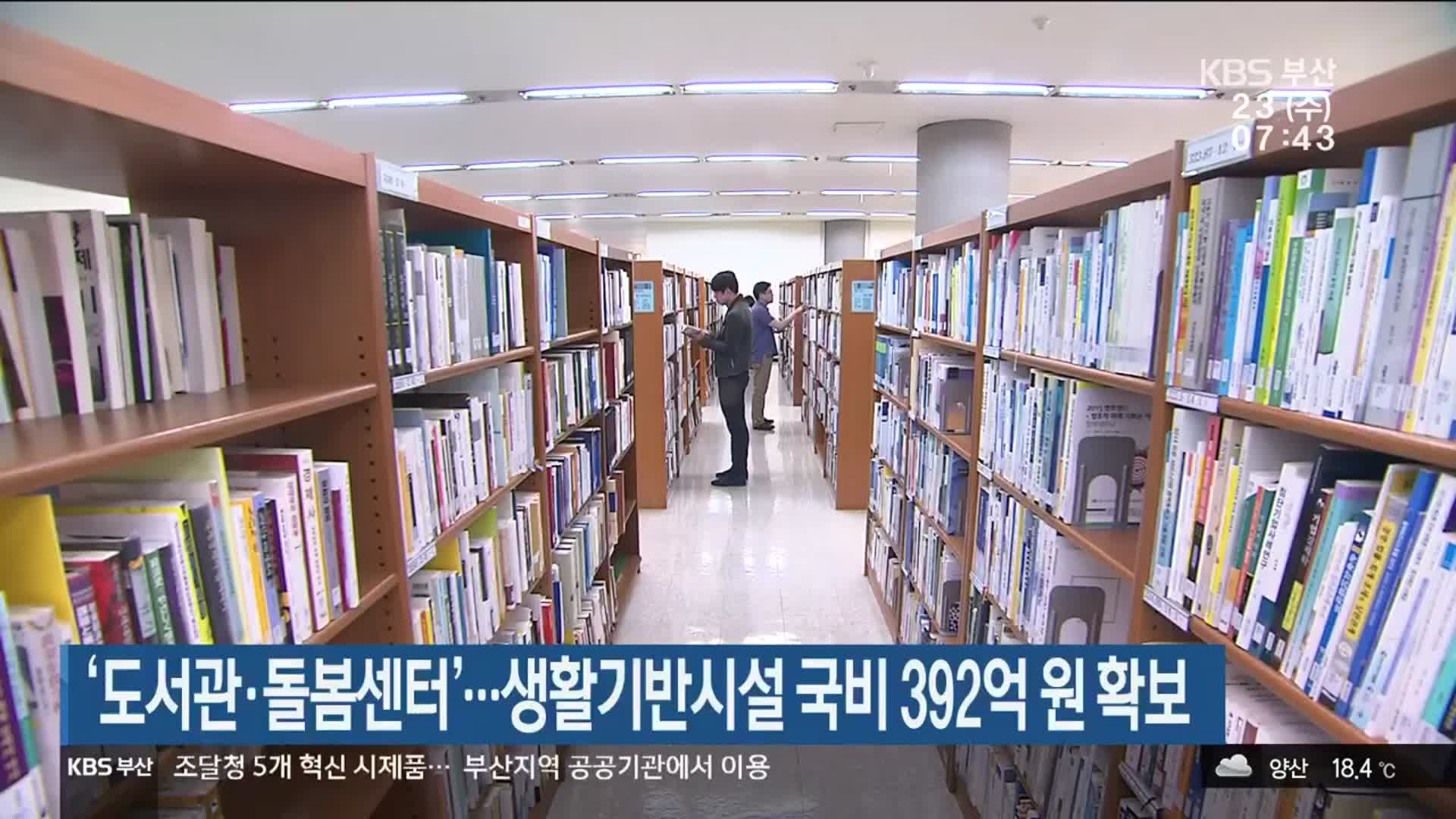 ‘도서관·돌봄센터’…생활기반시설 국비 392억 원 확보