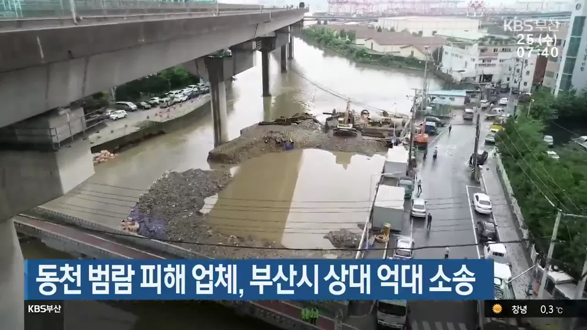 동천 범람 피해 업체, 부산시 상대 억대 소송