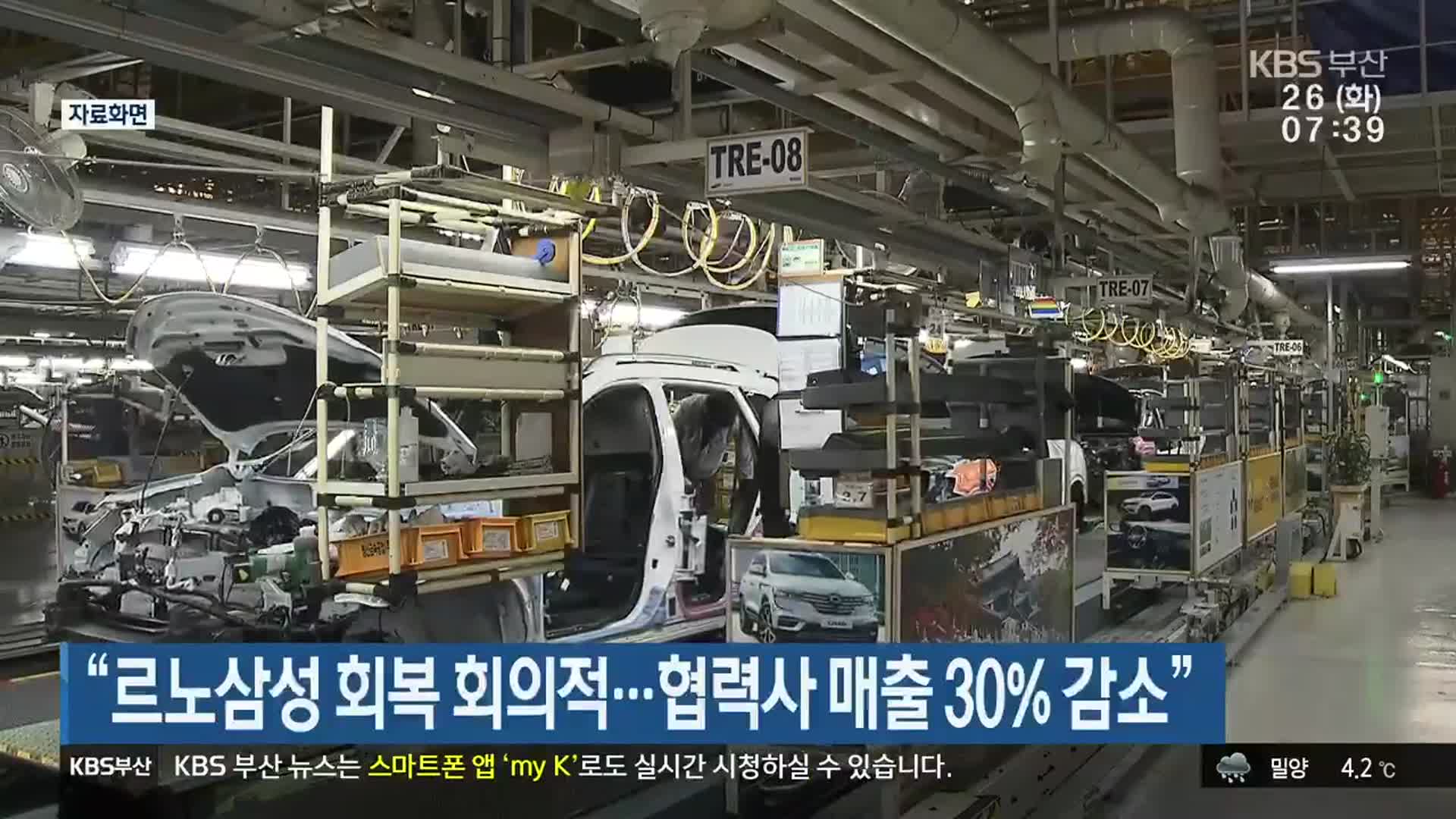 “르노삼성 회복 회의적…협력사 매출 30% 감소”