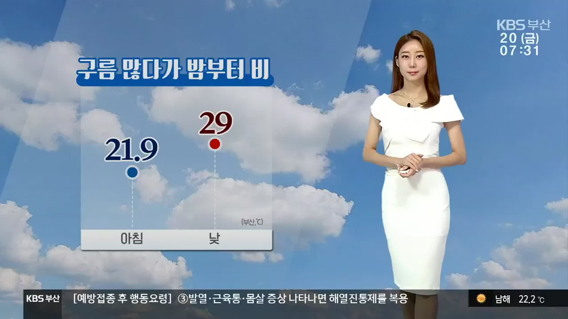 [날씨] 부산 구름 많다가 밤부터 비…주말동안 강풍 주의