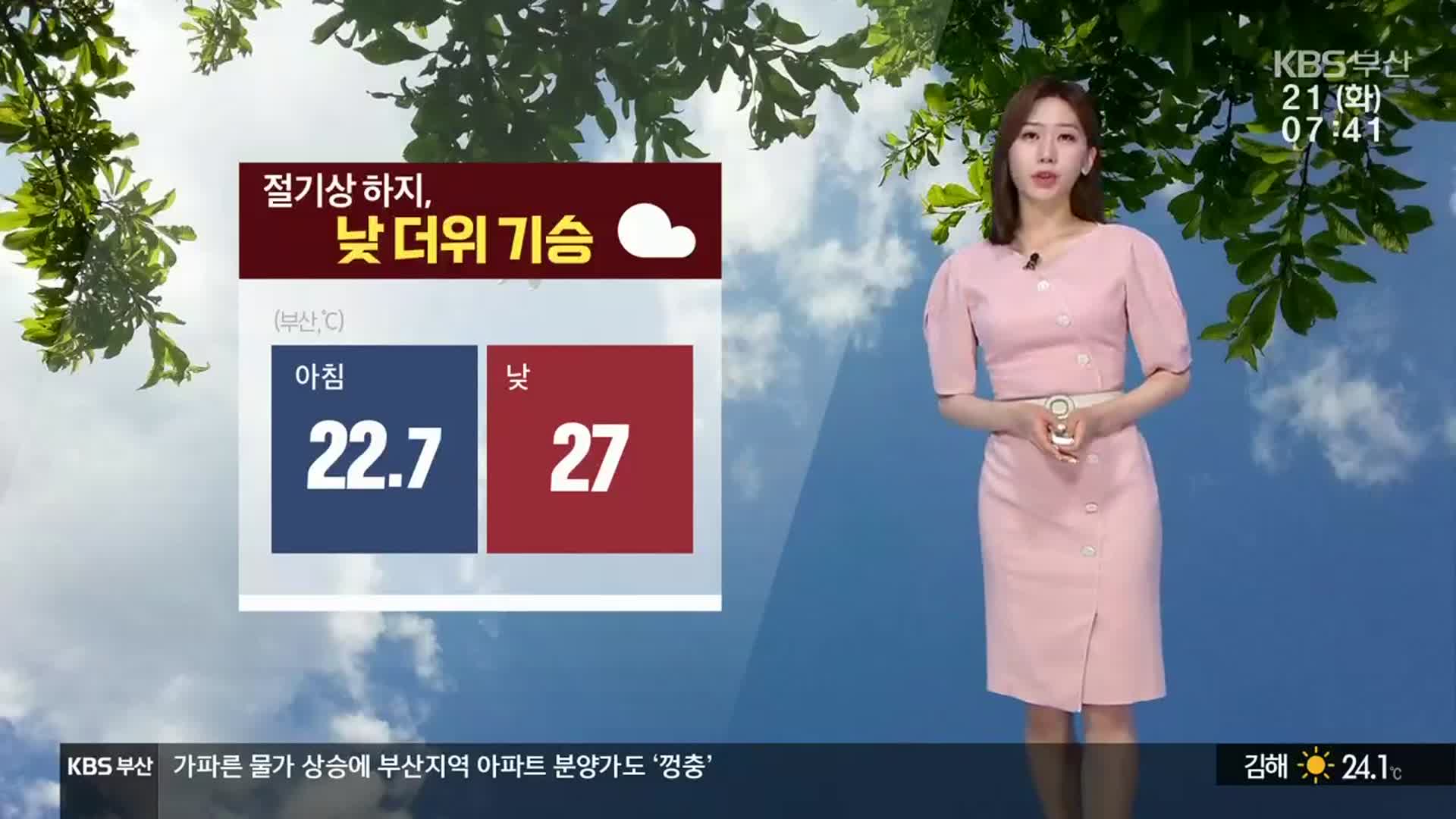 [날씨] 절기상 ‘하지’…부산, 한낮 27도에 낮 더위 기승