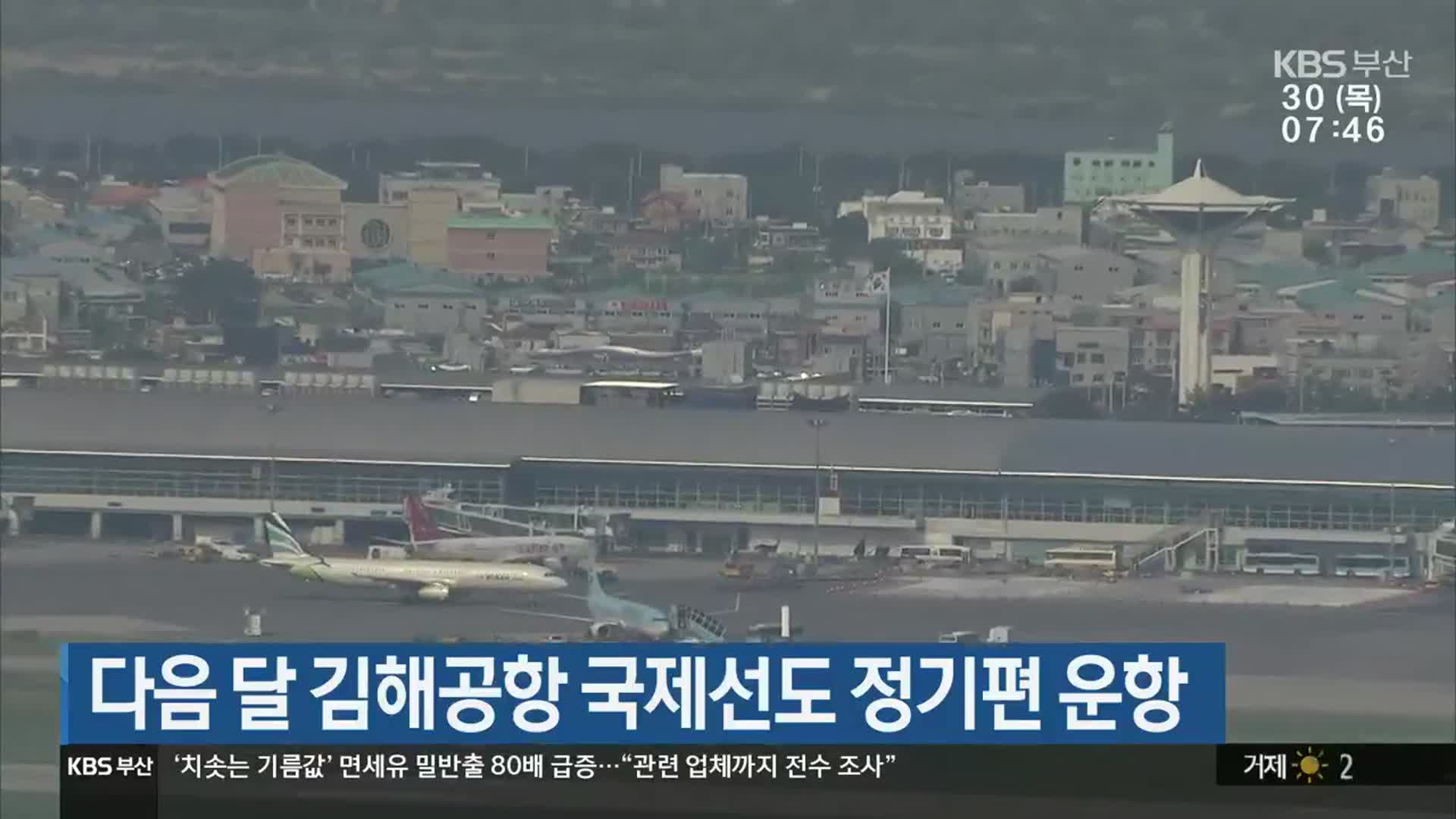 다음 달 김해공항 국제선도 정기편 운항