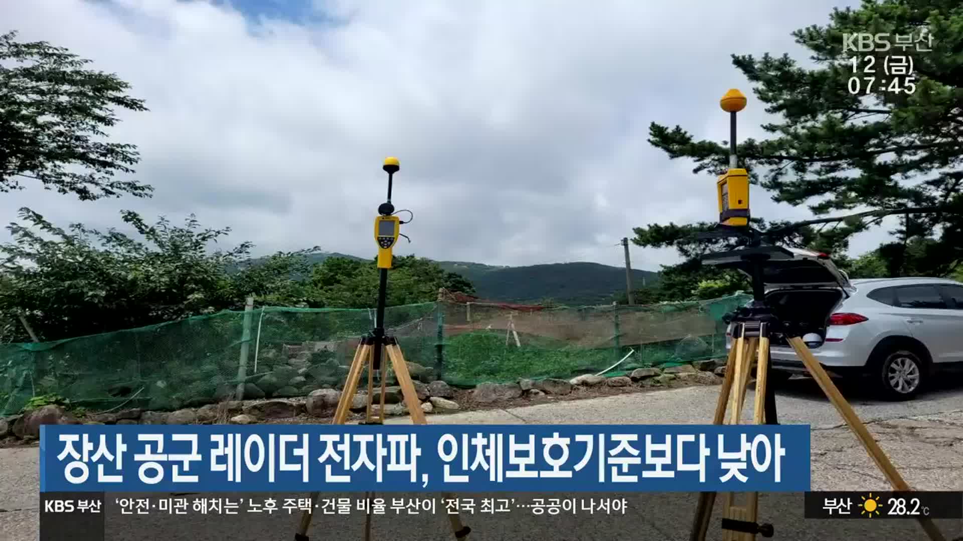 장산 공군 레이더 전자파, 인체보호기준보다 낮아