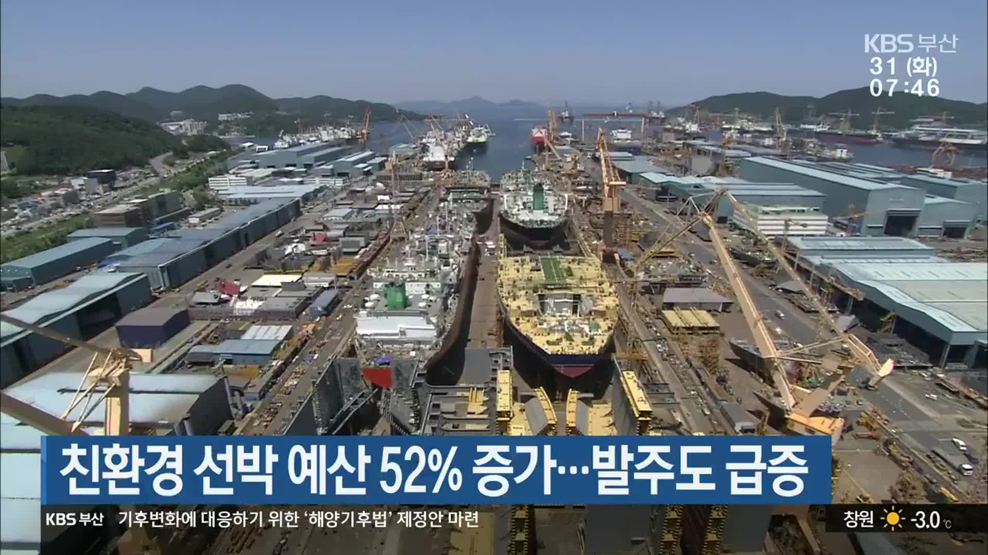 친환경 선박 예산 52% 증가…발주도 급증