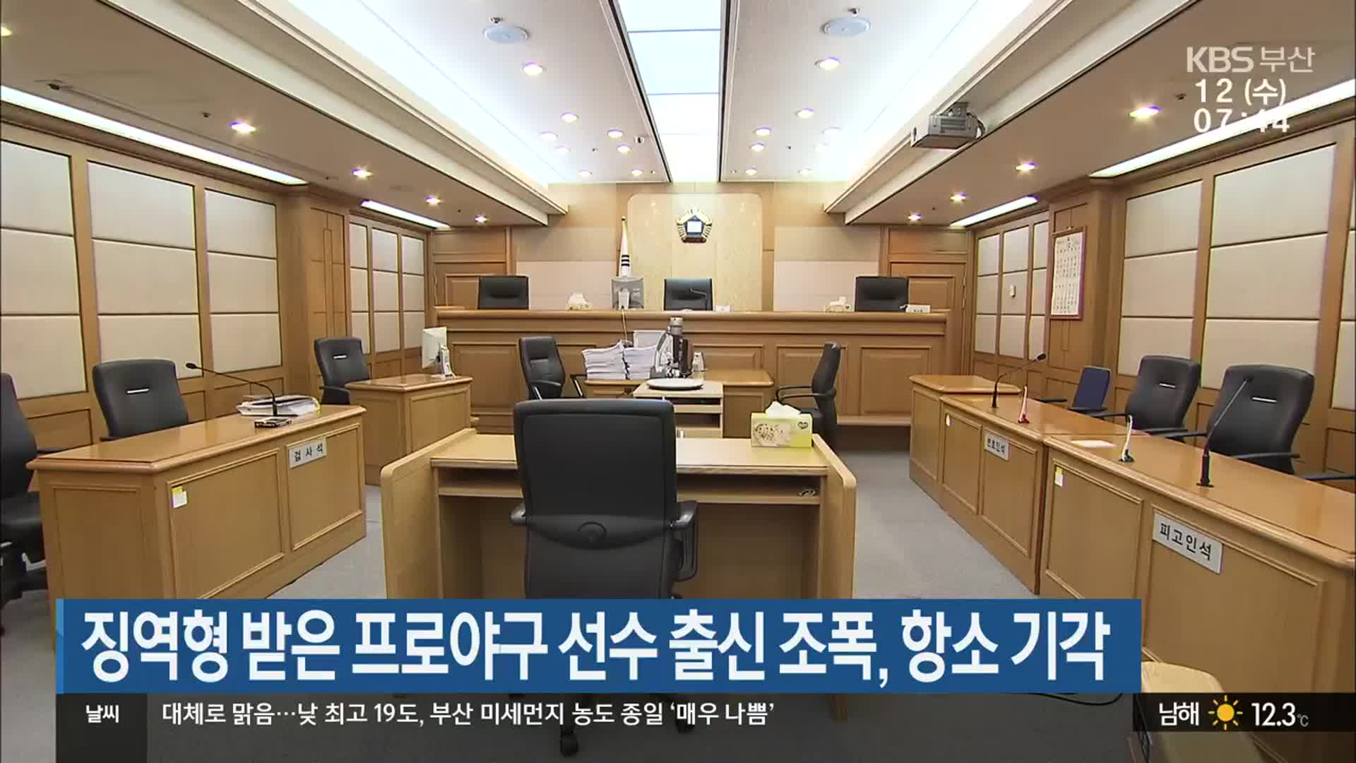 징역형 받은 프로야구 선수 출신 조폭, 항소 기각