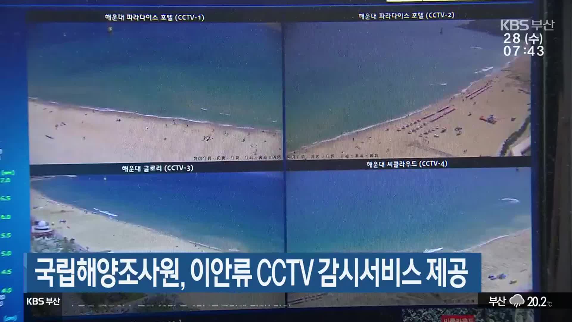 국립해양조사원, 이안류 CCTV 감시서비스 제공