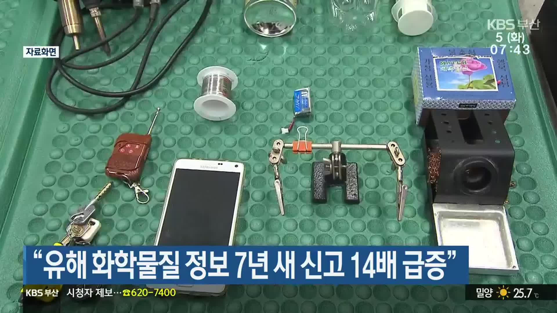 “유해 화학물질 정보 7년 새 신고 14배 급증”