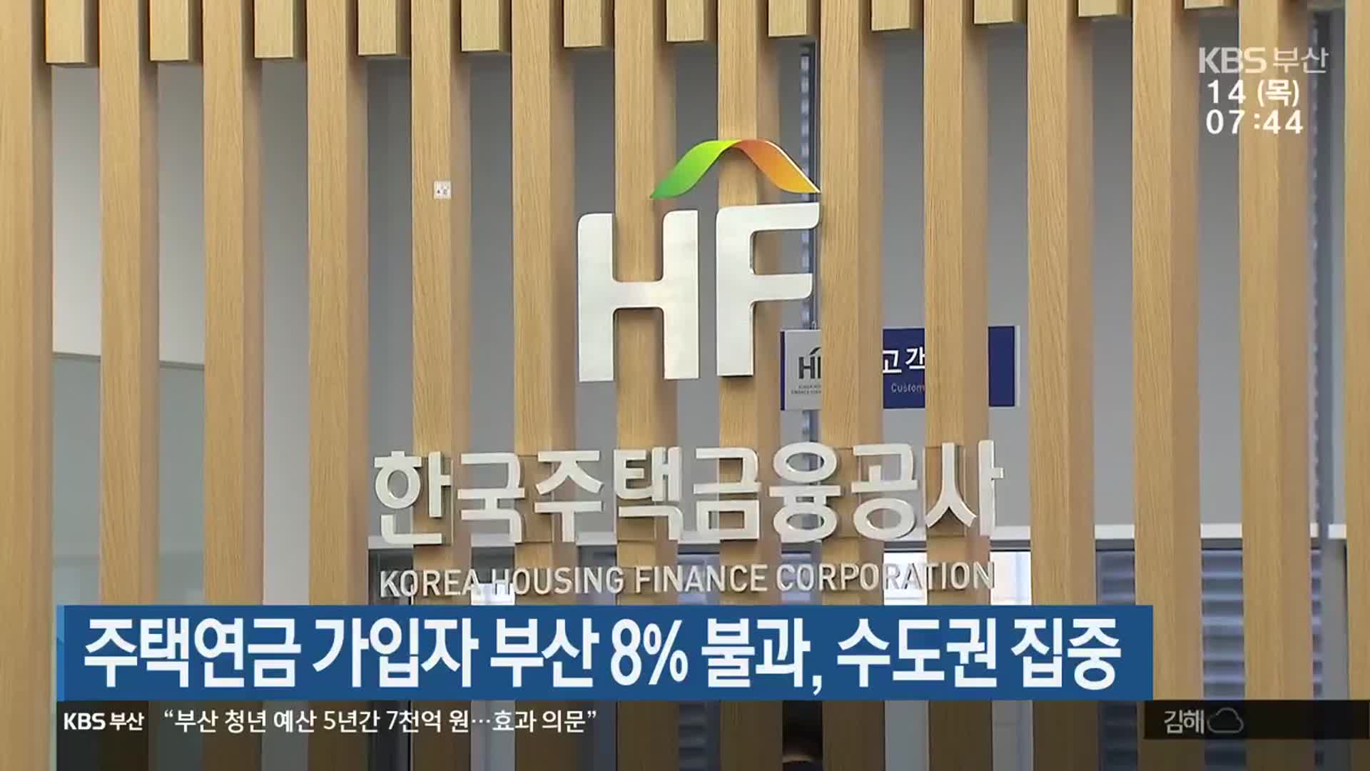 주택연금 가입자 부산 8% 불과, 수도권 집중