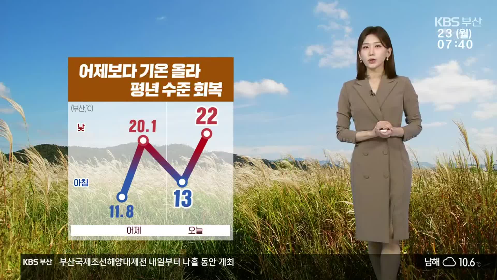 [날씨] 부산 어제보다 기온 올라…아침까지 내륙 중심 짙은 안개