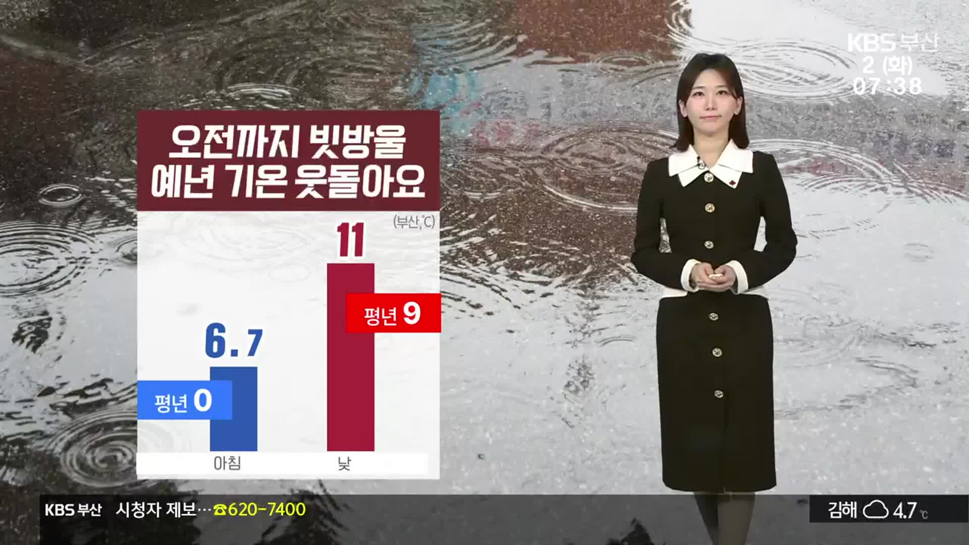 [날씨] 부산 오전까지 빗방울…일부 내륙 짙은 안개