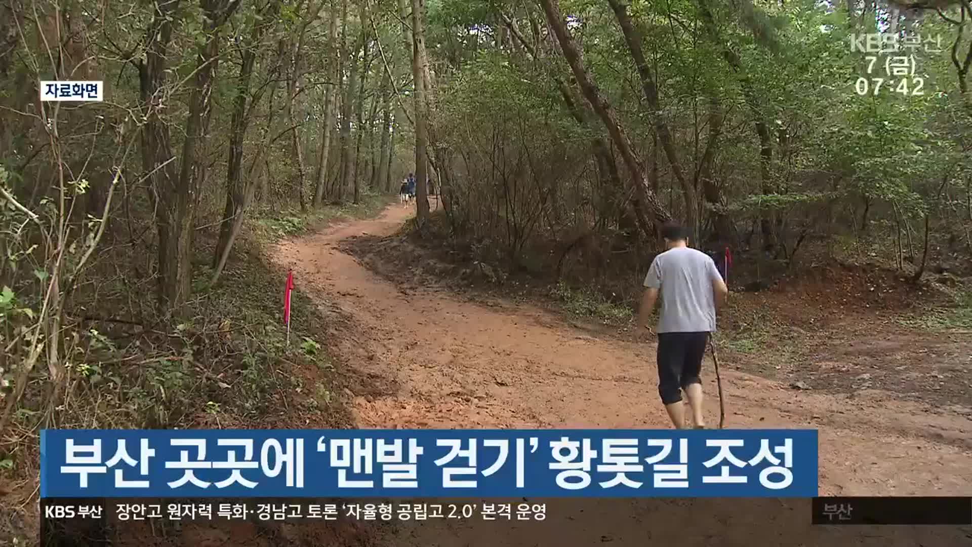 부산 곳곳에 ‘맨발 걷기’ 황톳길 조성