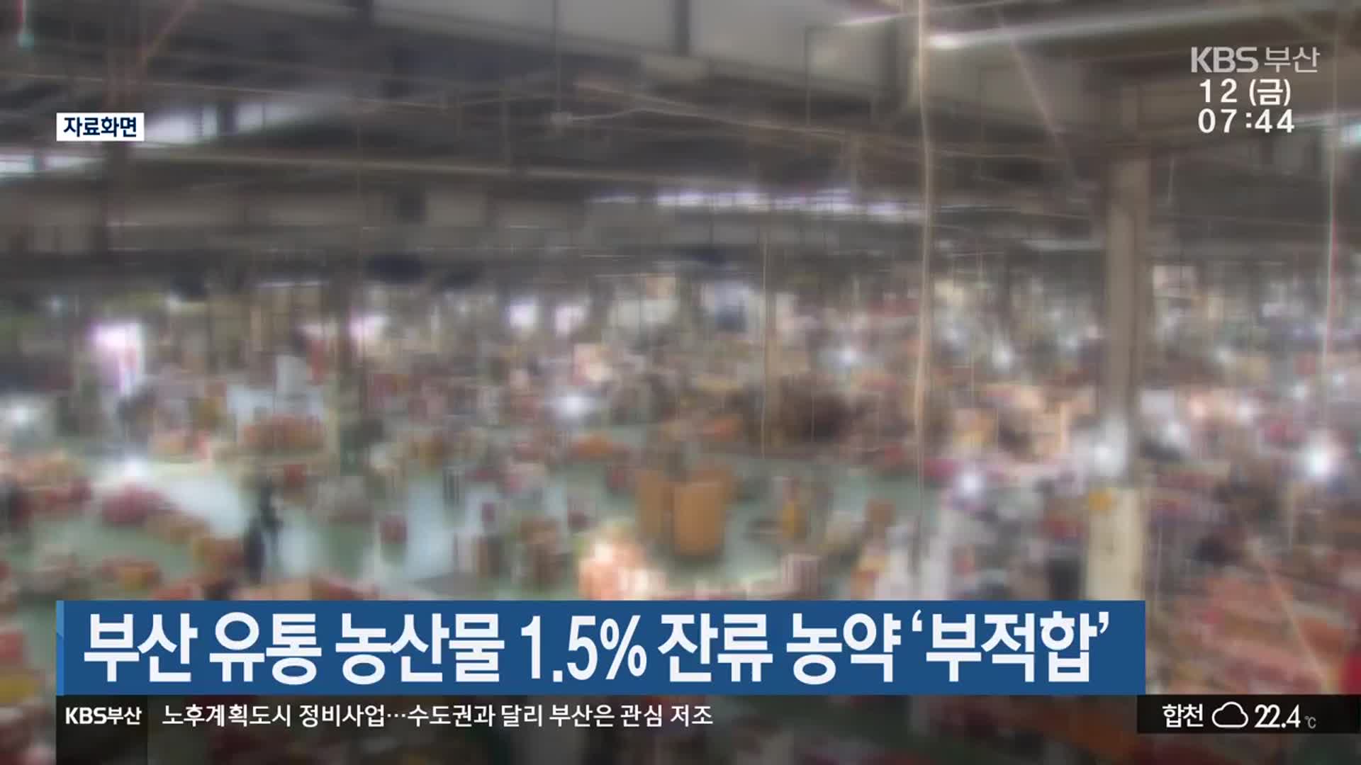 부산 유통 농산물 1.5% 잔류 농약 ‘부적합’