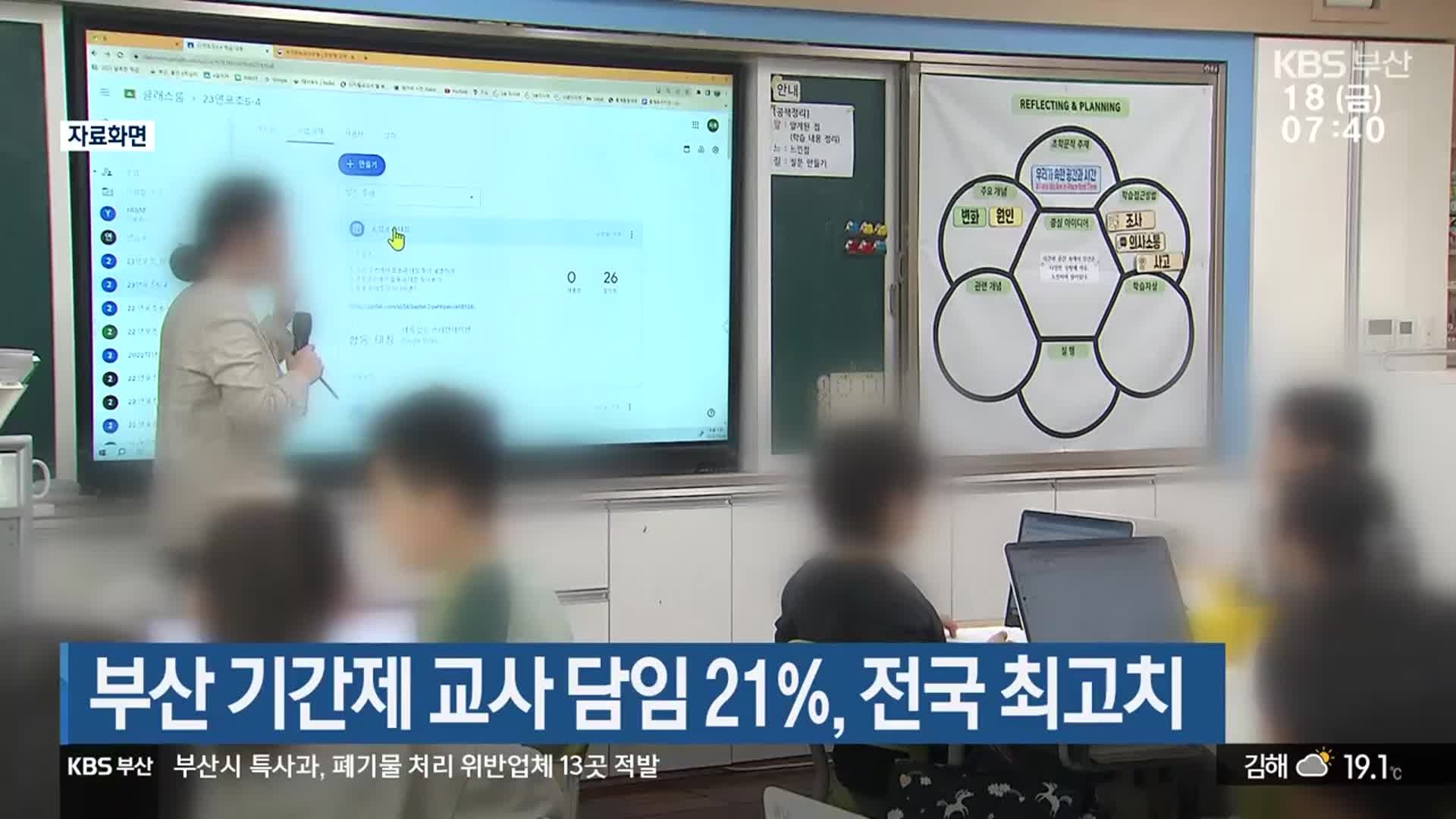 부산 기간제 교사 담임 21%, 전국 최고치