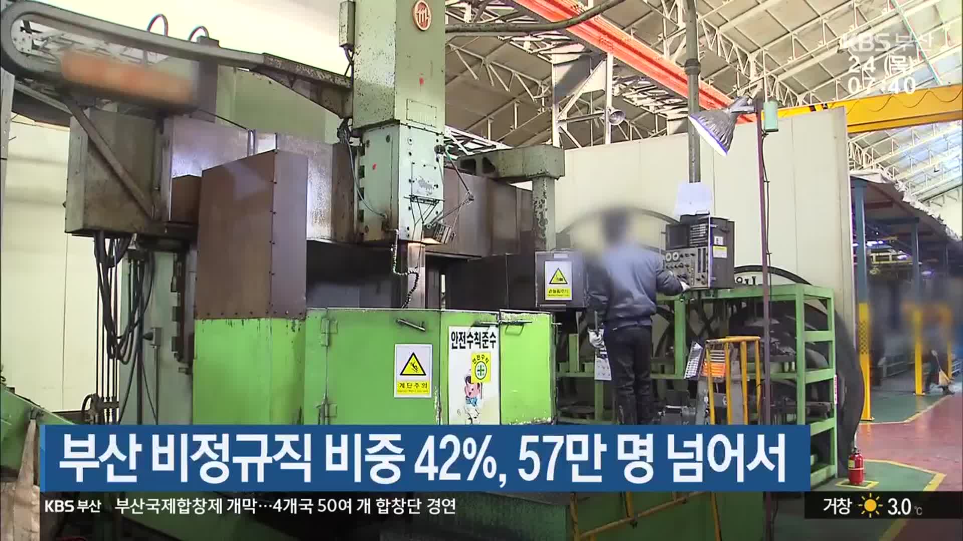 부산 비정규직 비중 42%, 57만 명 넘어서