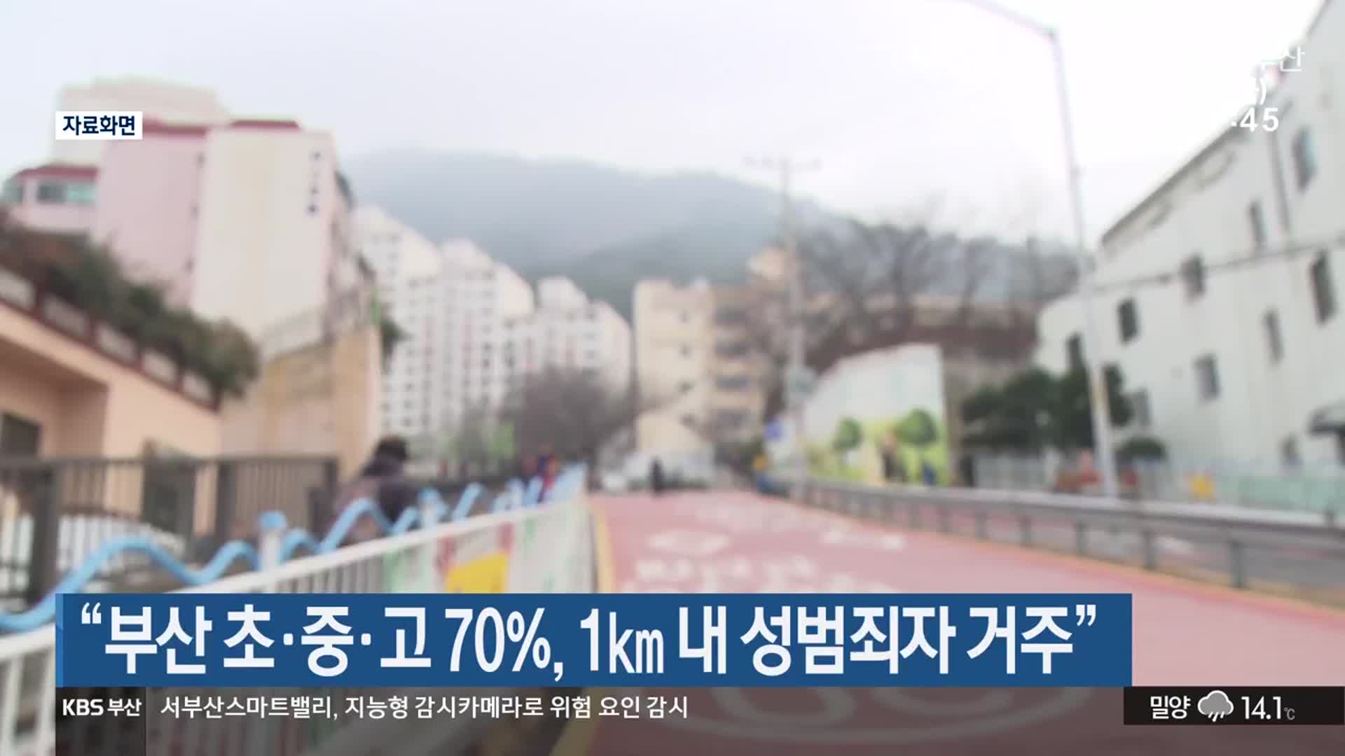 “부산 초·중·고 70%, 1㎞ 내 성범죄자 거주”